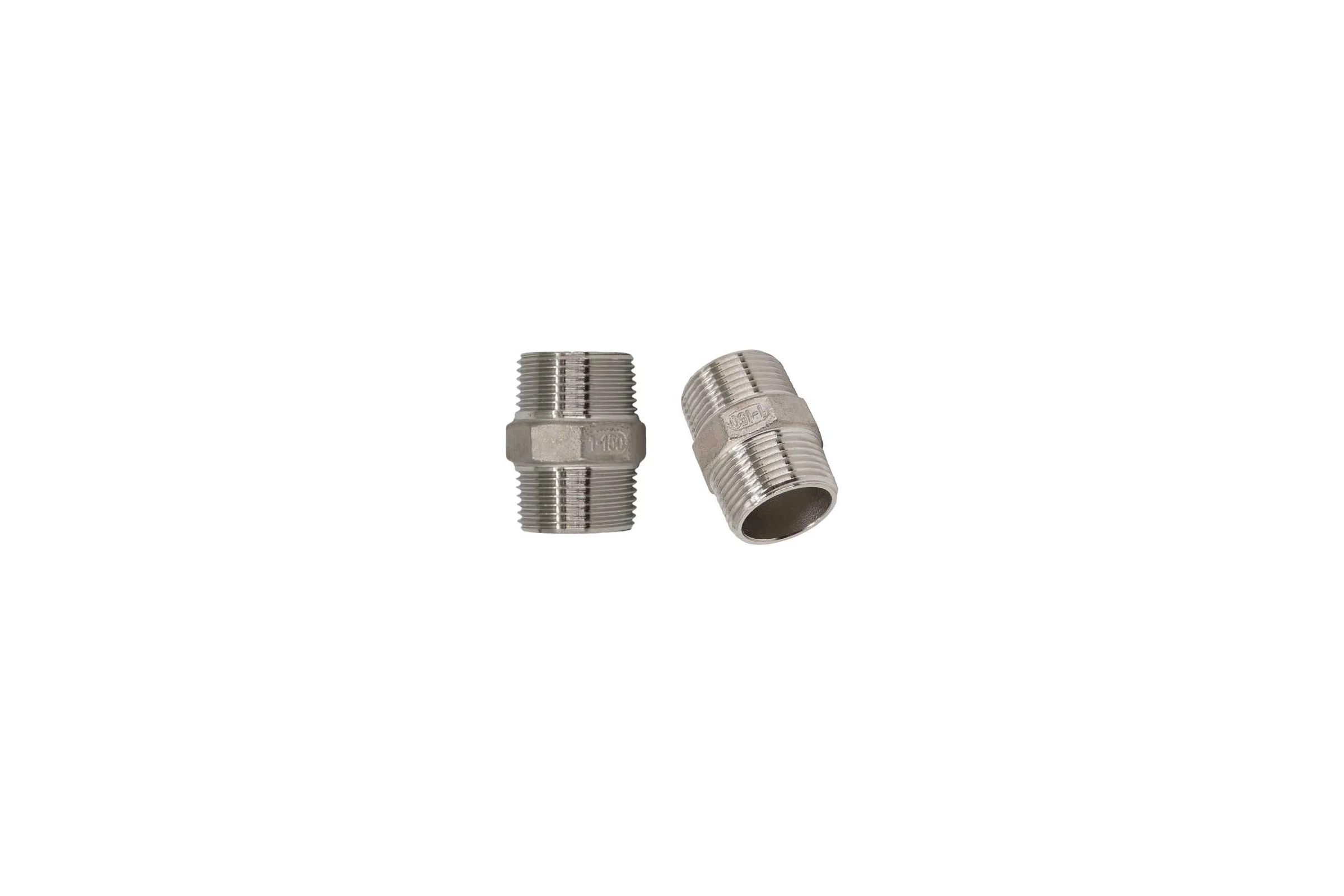 Ниппель резьбовой нержавеющий NEWKEY AISI316 DN25 (1), (CF8M), PN16, набор 2 шт NAB2-NK-NM25/6