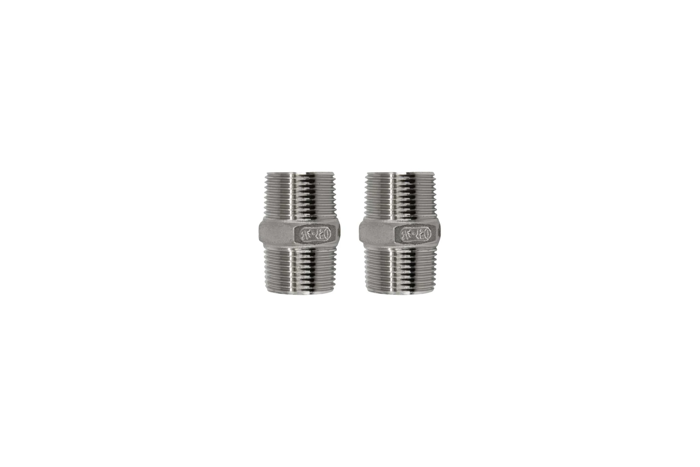 Ниппель резьбовой нержавеющий NEWKEY AISI316 DN20 (3/4), (CF8M), PN16, набор 2 шт NAB2-NK-NM20/6