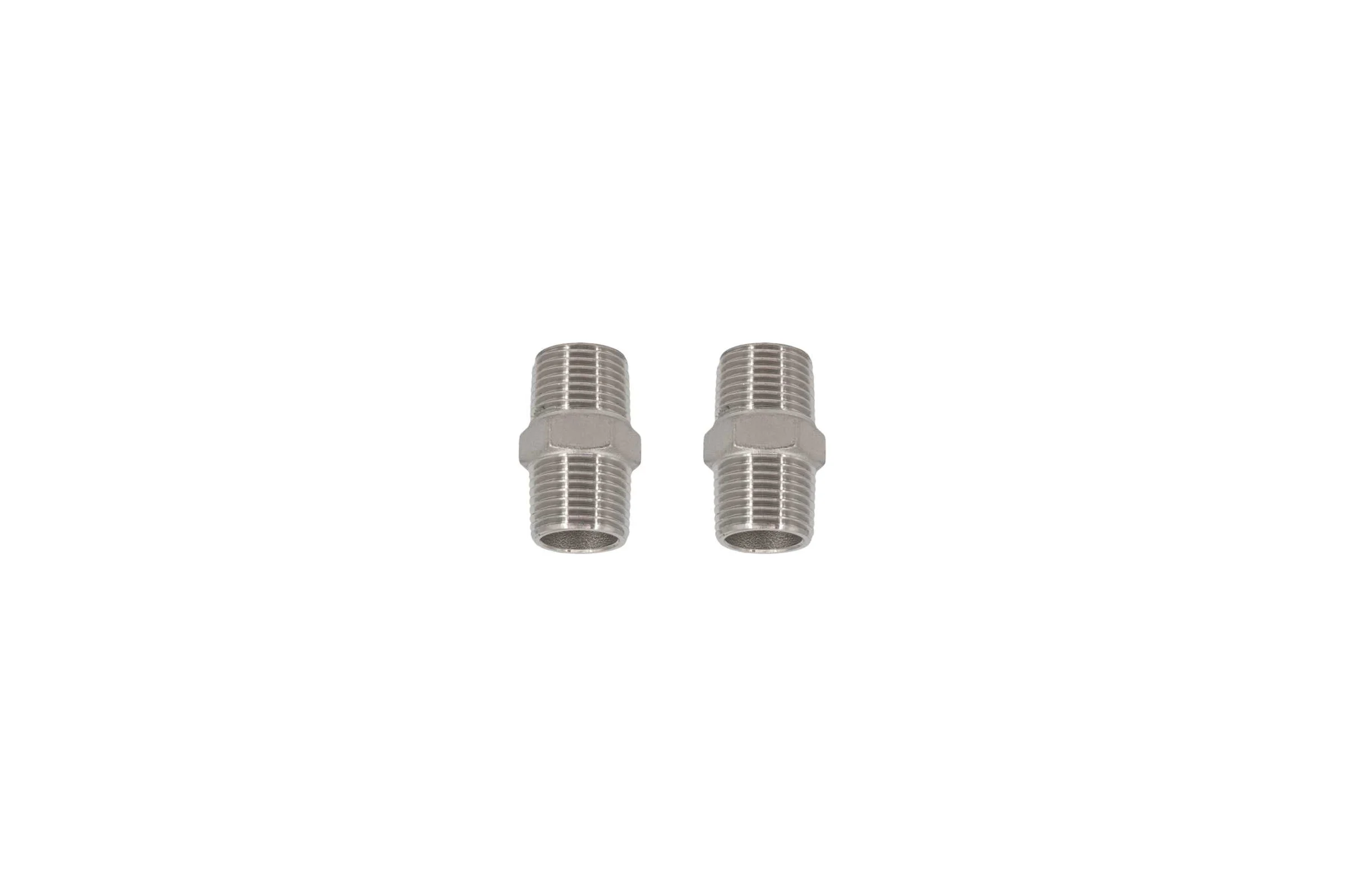 Ниппель резьбовой нержавеющий NEWKEY AISI316 DN15 (1/2), (CF8M), PN16, набор 2 шт NAB2-NK-NM15/6