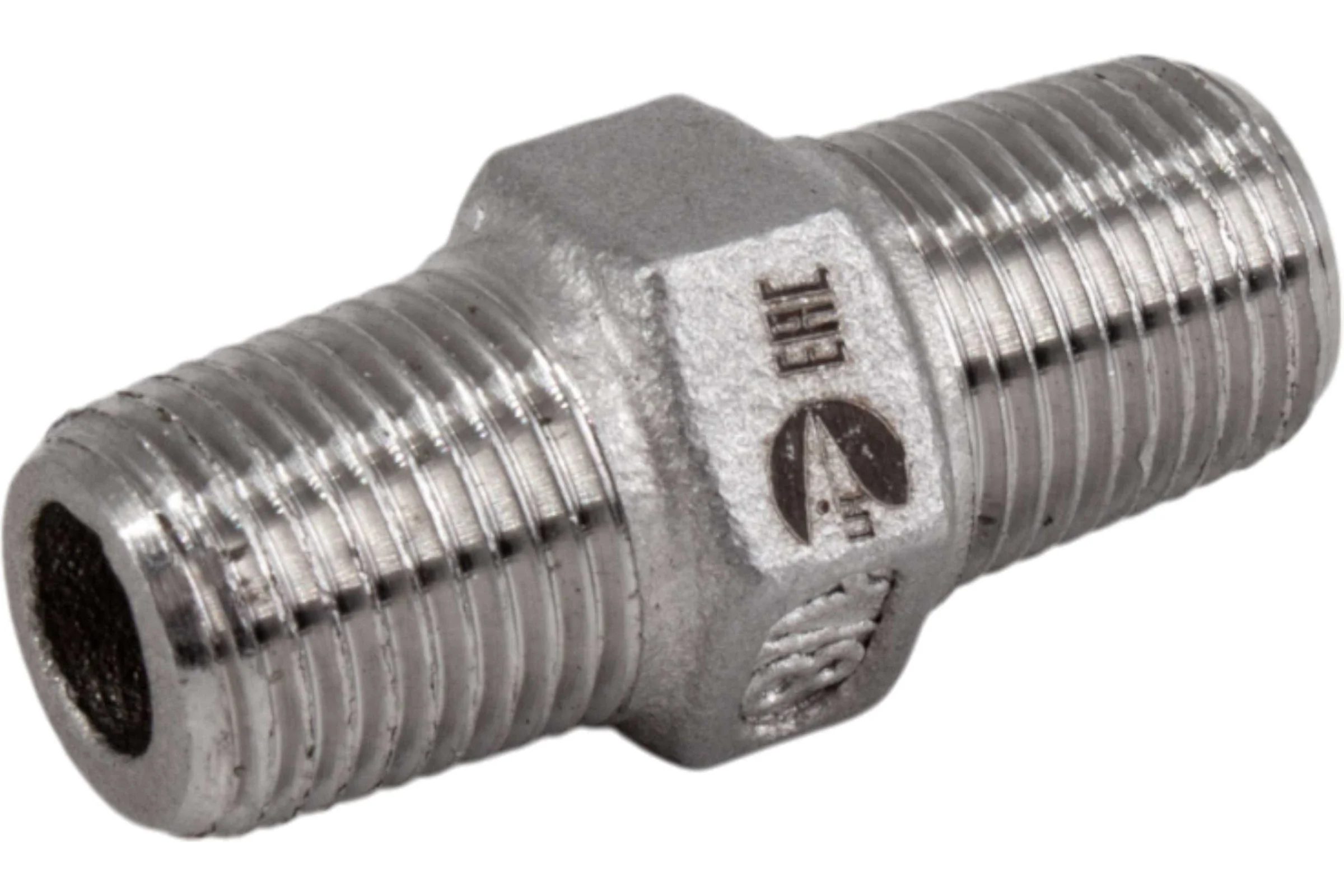 Ниппель NEWKEY резьбовой нержавеющий, AISI304 DN 6 (1/8), (CF8), PN16, набор 4 шт NAB4-NK-NM6/4