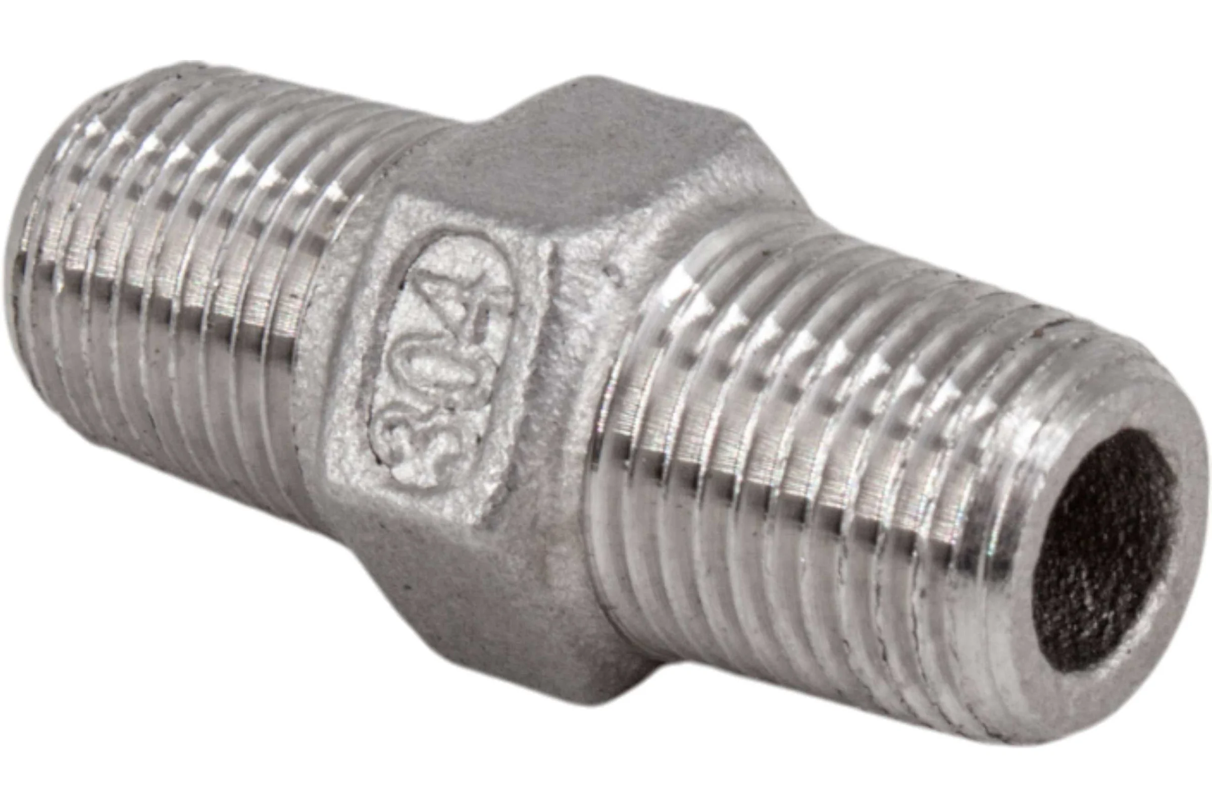 Ниппель NEWKEY резьбовой нержавеющий, AISI304 DN 6 (1/8), (CF8), PN16, набор 4 шт NAB4-NK-NM6/4