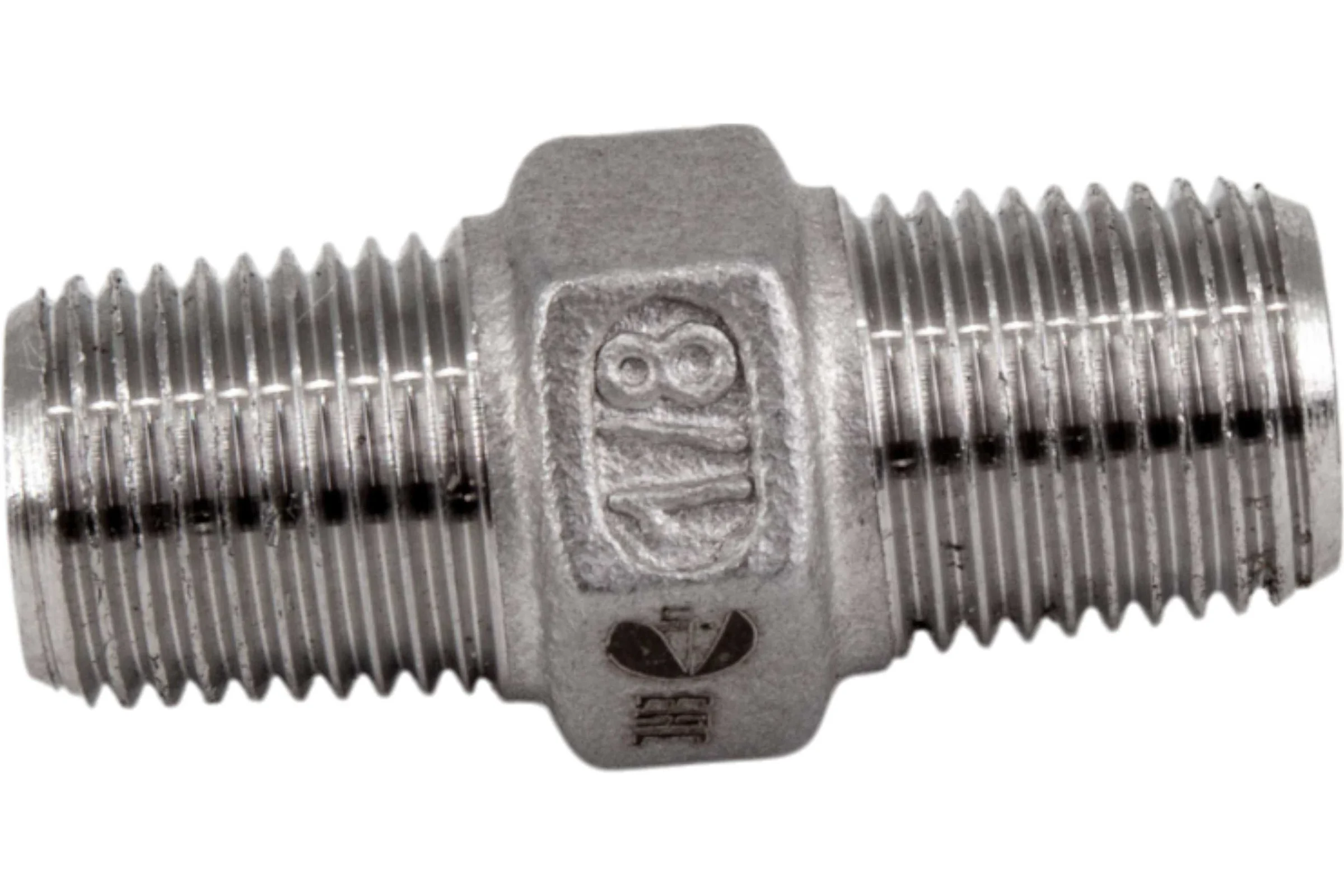 Ниппель NEWKEY резьбовой нержавеющий, AISI304 DN 6 (1/8), (CF8), PN16, набор 4 шт NAB4-NK-NM6/4