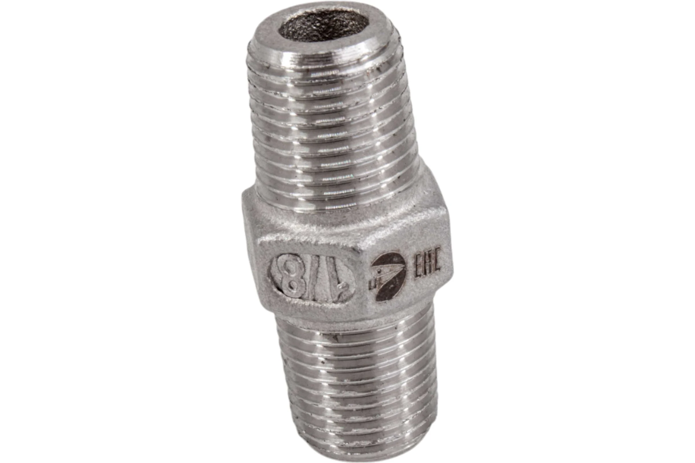 Ниппель NEWKEY резьбовой нержавеющий, AISI304 DN 6 (1/8), (CF8), PN16, набор 4 шт NAB4-NK-NM6/4