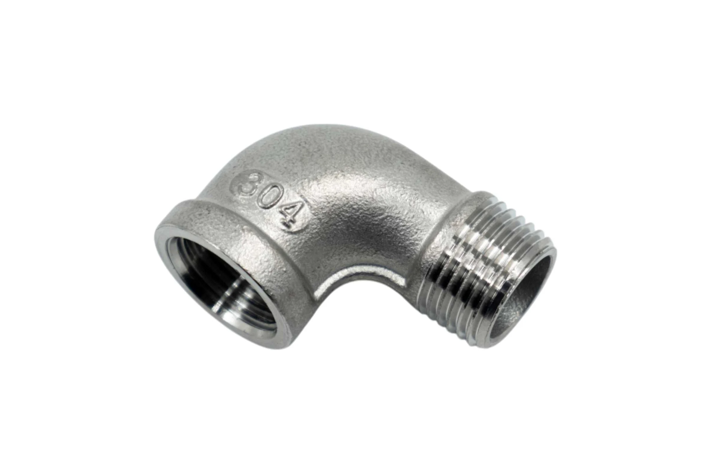 Отвод резьбовой NEWKEY вр/нр нержавеющий, AISI304 DN15 (1/2), (CF8), PN16 набор 2 шт NAB2-NK-FEDM15/4