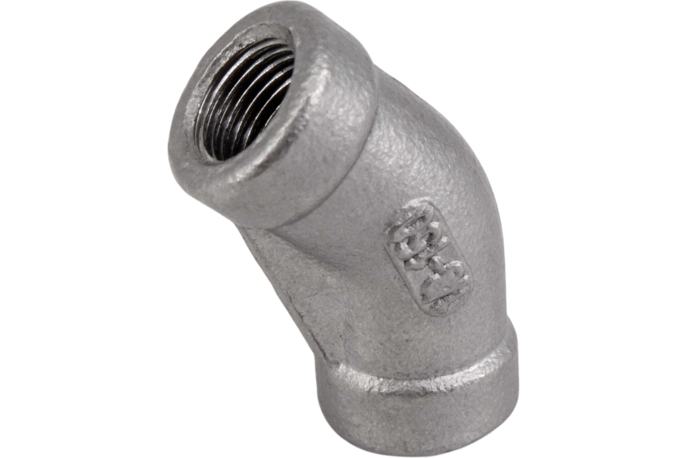 Отвод трубный резьбовой NEWKEY вр/вр 45 нержавеющий, AISI304 DN6 (1/8), (CF8), PN16, набор 4 шт NAB4-NK-FEDD45_6/4