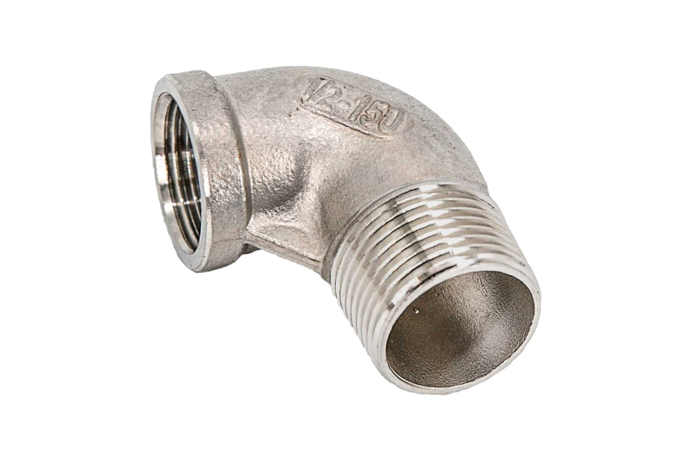 Отвод резьбовой NEWKEY вр/нр нержавеющий, AISI316 DN15 (1/2), (CF8M), PN16, набор 2 шт NAB2-NK-FEDM15/6