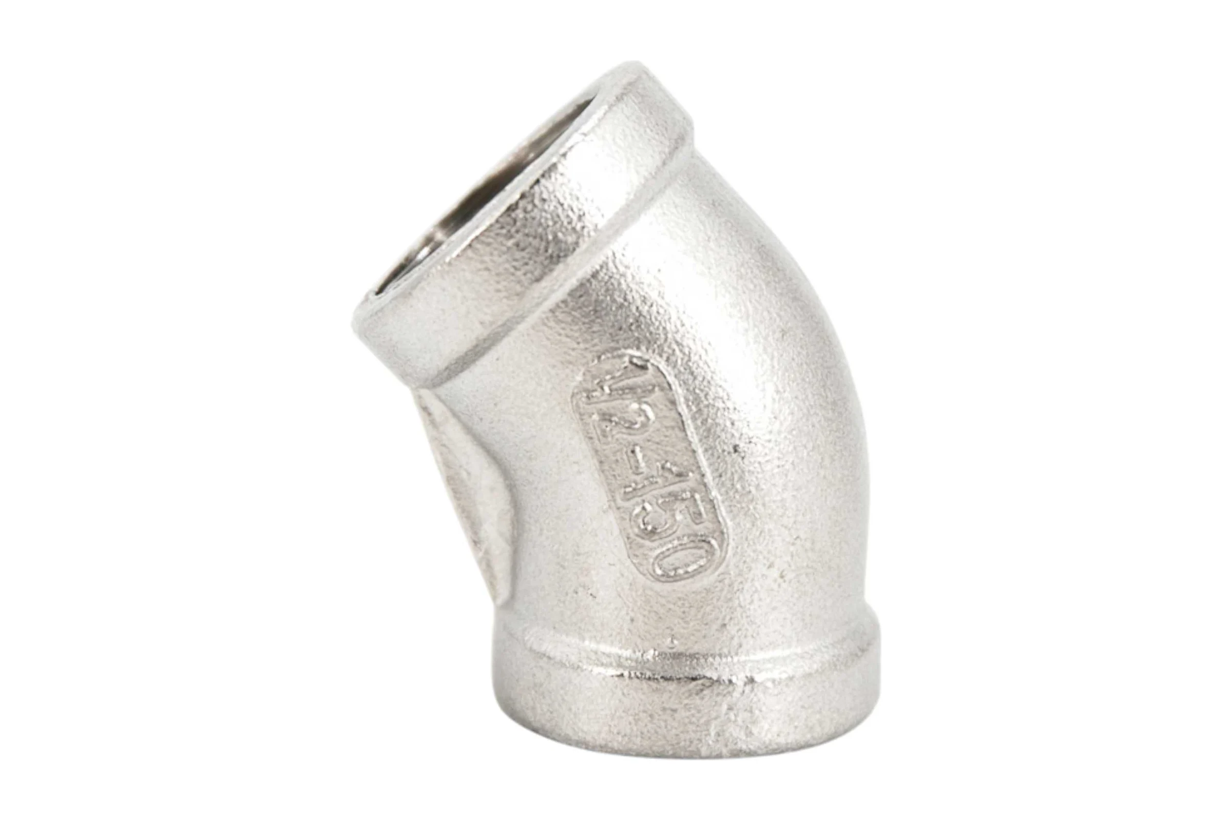 Отвод резьбовой NEWKEY вр/вр 45 нержавеющий, AISI304 DN15 (1/2), (CF8), PN16, набор 2 шт NAB2-NK-FEDD45_15/4