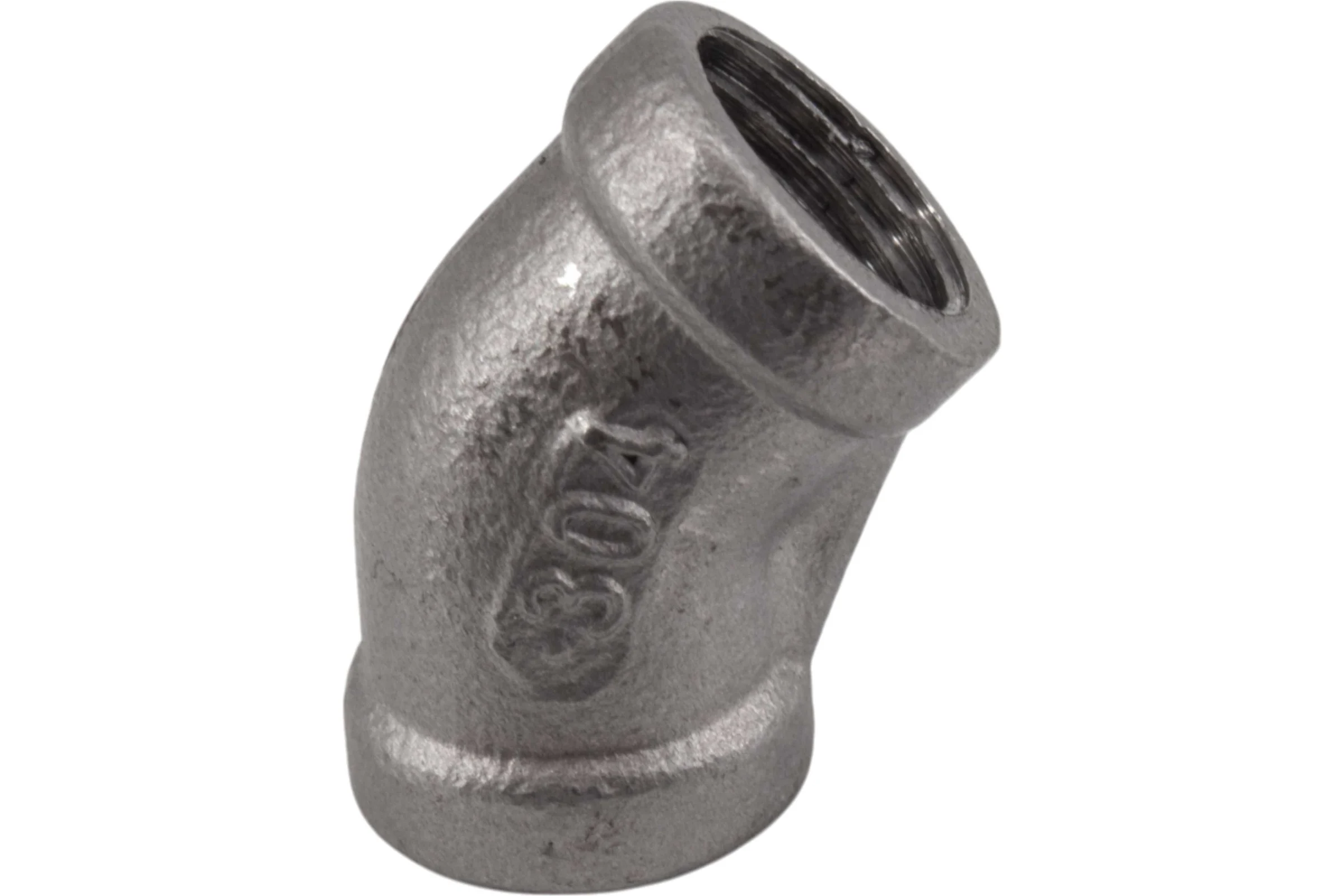 Отвод резьбовой NEWKEY трубный вр/вр 45 нержавеющий, AISI304 DN8 (1/4), (CF8), PN16, набор 4 шт NAB4-NK-FEDD45_8/4