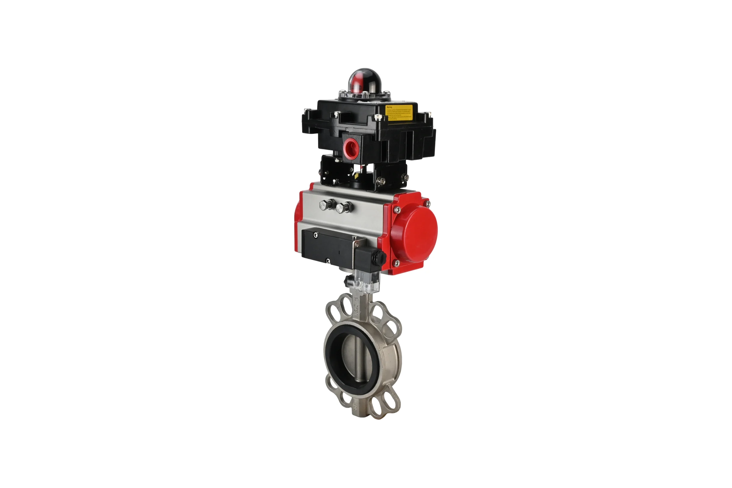 Затвор дисковый 316-316-VITON-2W-Fb Ду150 Ру16, пневмопривод DA-105, пневмораспределитель 24VDC, БКВ LSB-410 DN.ru D050-85459