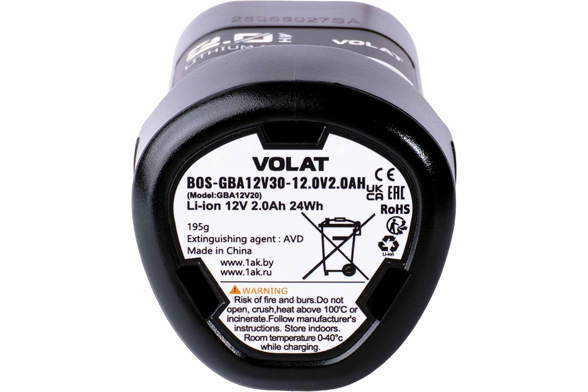 Аккумуляторная батарея VOLAT 12.0V 2.0AH, Li-ion, BOS-GBA12V30 VT-BOS-GBA12V3-12.0V2.0AH