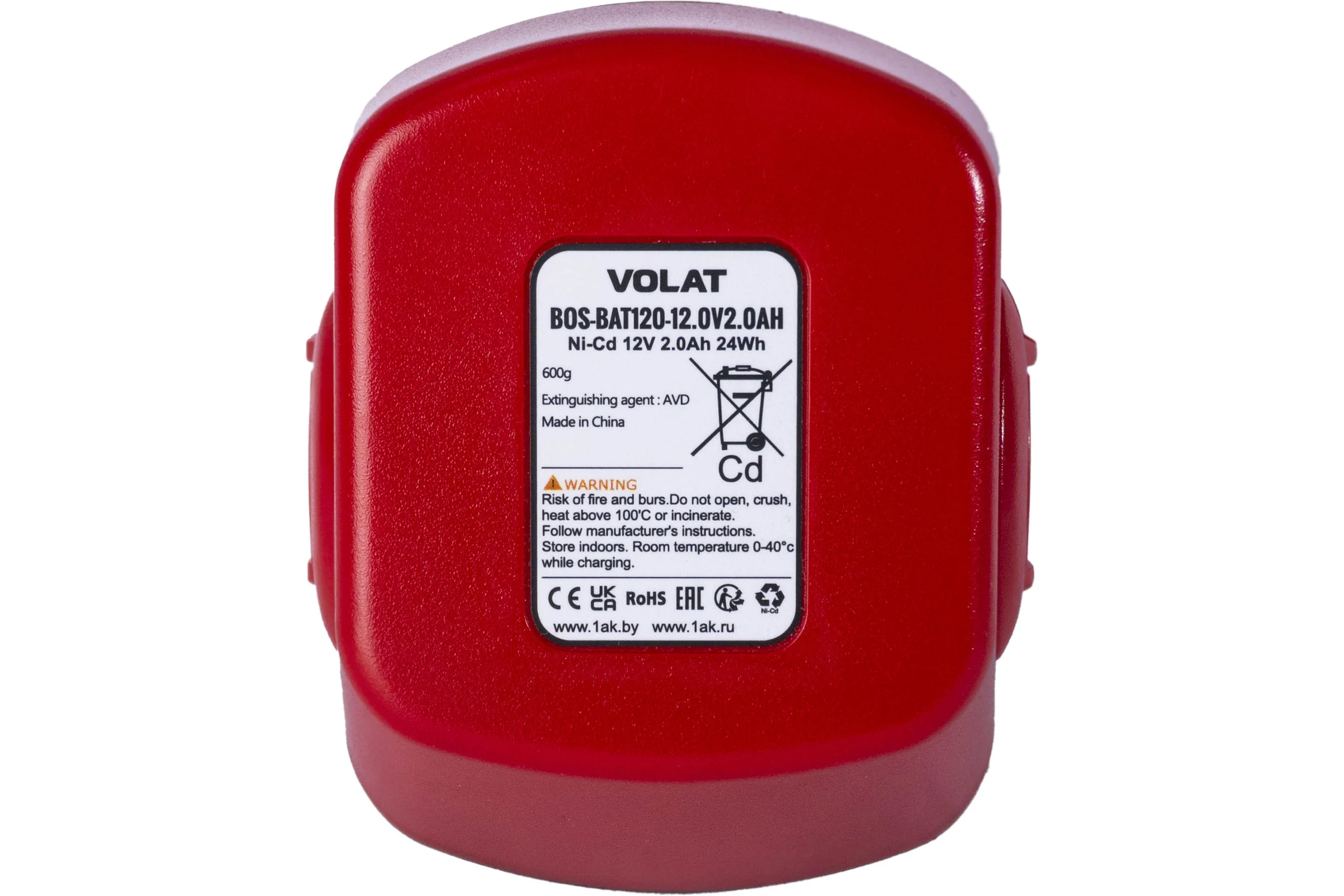 Аккумуляторная батарея VOLAT 12.0V 2.0AH (Ni-Cd) BOS-BAT120 VT-BOS-BAT120-12.0V2.0AH