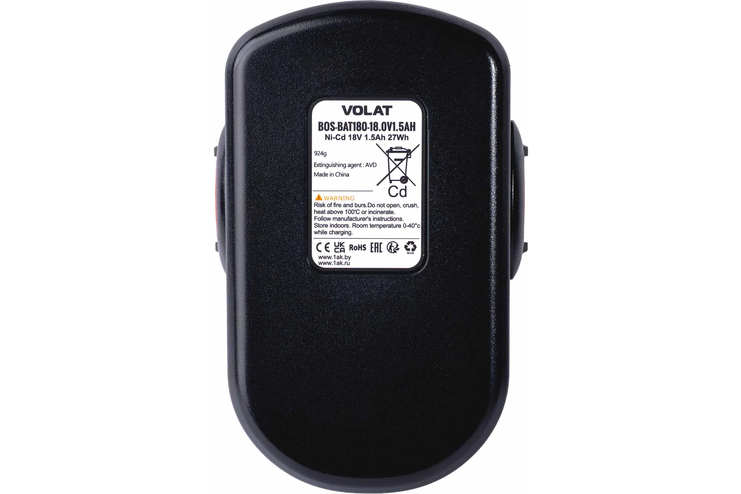 Аккумуляторная батарея VOLAT 18V 1.5AH, Ni-Cd, BOS-BAT180 VT-BOS-BAT180-18V1.5AH