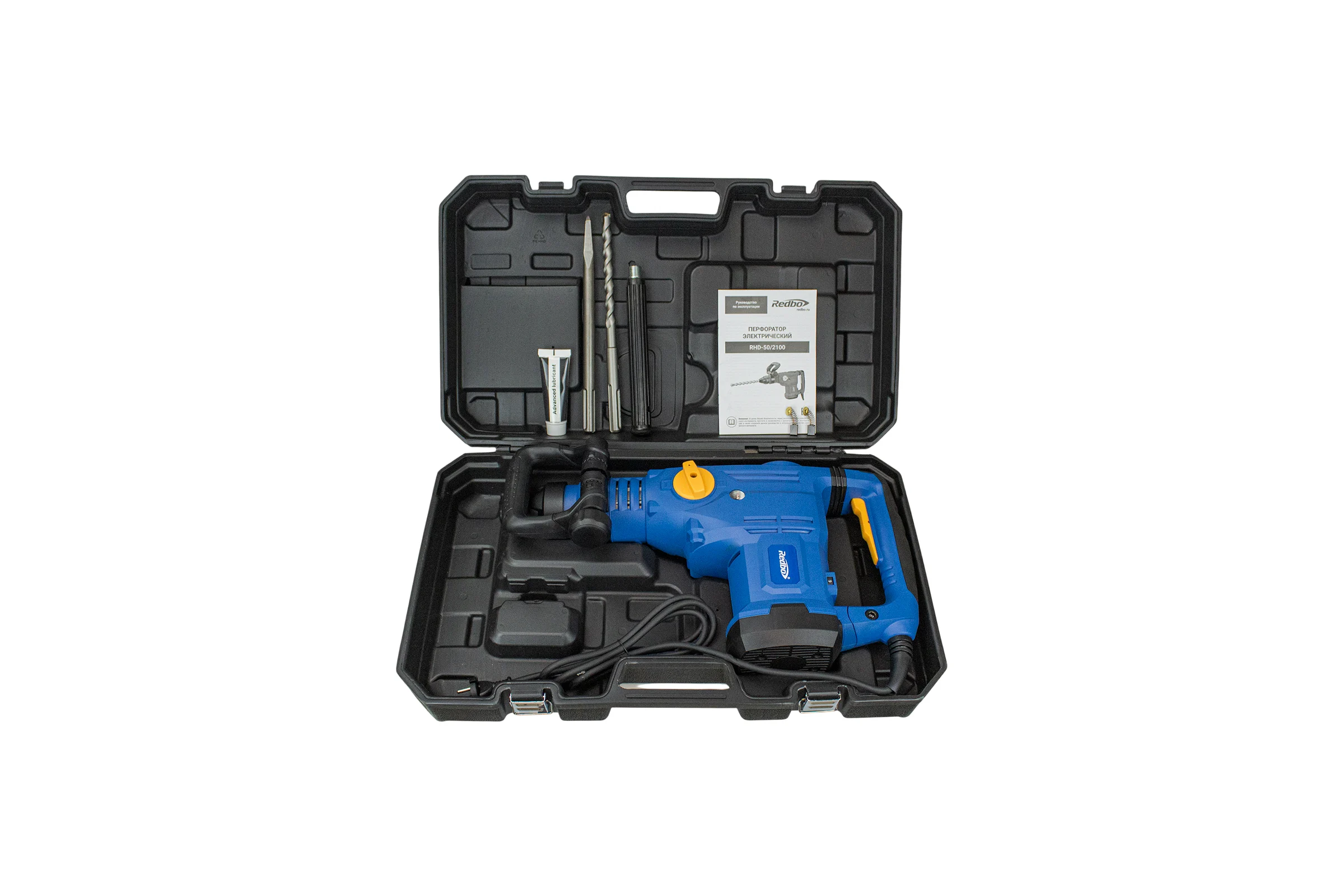 Перфоратор электрический Redbo RHD-50/2100, SDS-мах, 2100Вт; 25Дж; 50мм бур; 150мм коронка, кейс 39833