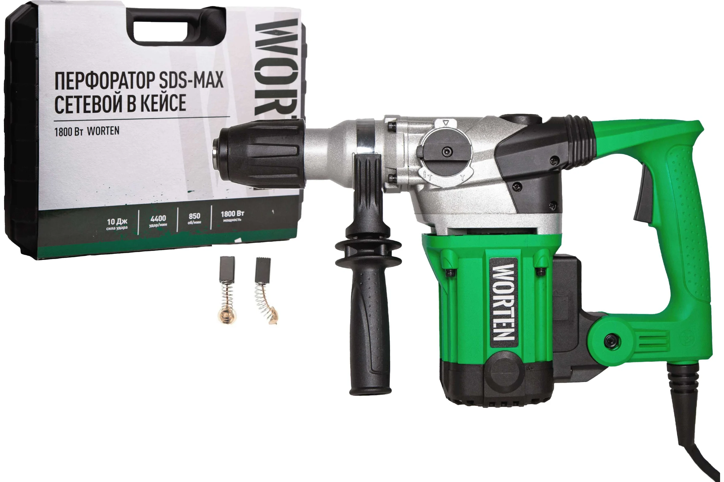 Перфоратор WORTEN SDS-max сетевой в кейсе, 1800Вт КА-90000702