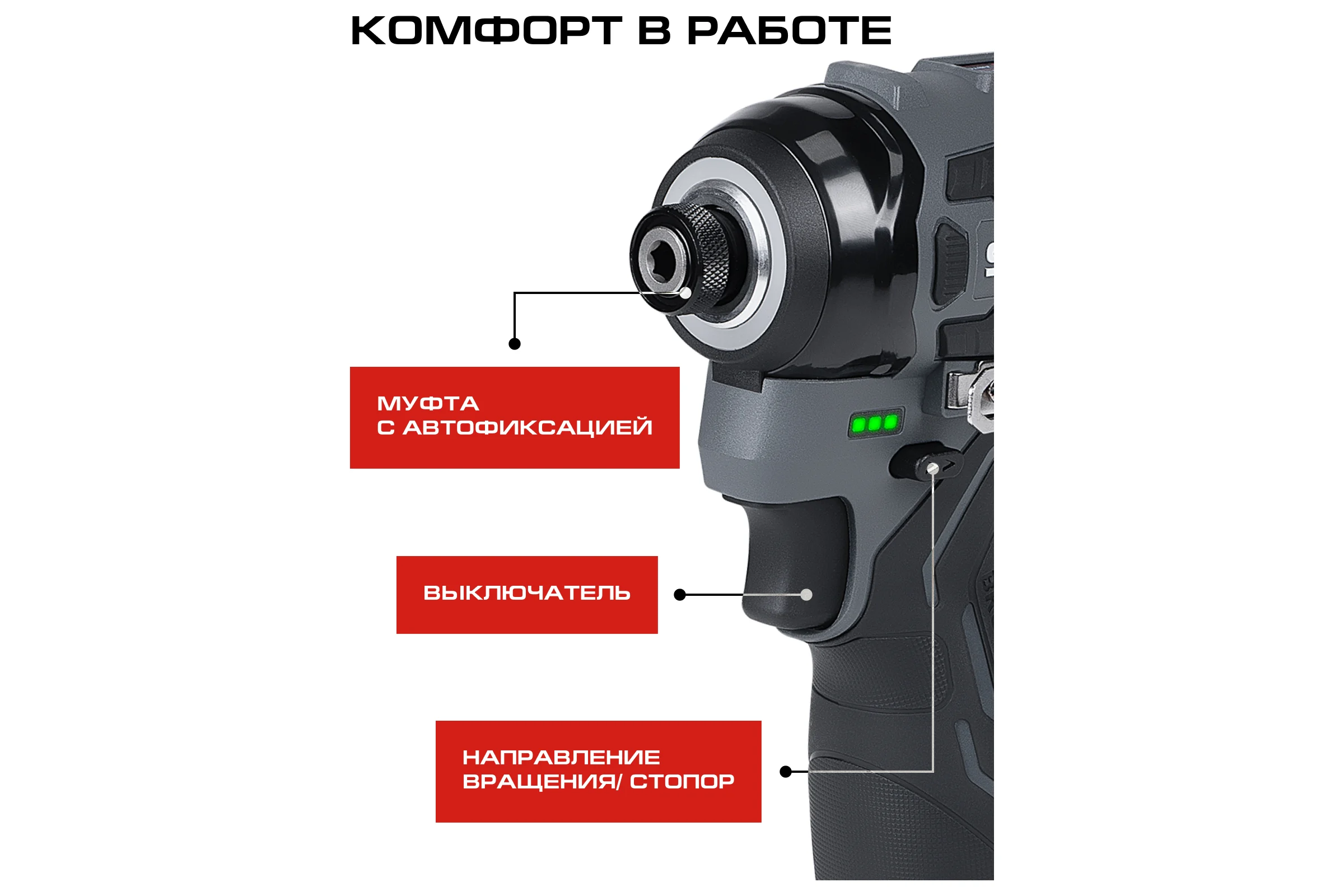 Ударный шуруповерт Ставр 16V (серия X-CLUSIVE) SID 16BL-160V-2K, 160 Нм, 2х2.0 Ач, ЗУ, кейс 9020100463
