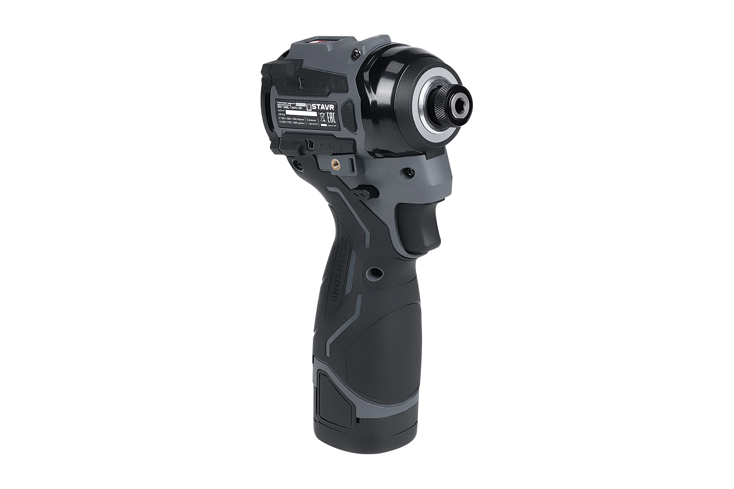 Ударный шуруповерт Ставр 16V (серия X-CLUSIVE) SID 16BL-160V-2K, 160 Нм, 2х2.0 Ач, ЗУ, кейс 9020100463