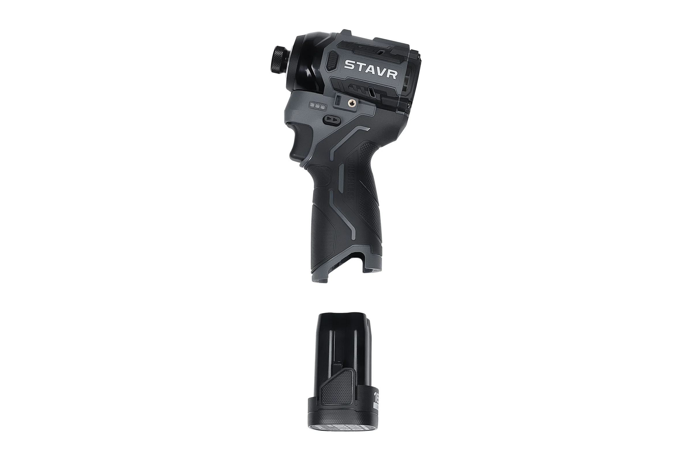 Ударный шуруповерт Ставр 16V (серия X-CLUSIVE) SID 16BL-160V-2K, 160 Нм, 2х2.0 Ач, ЗУ, кейс 9020100463