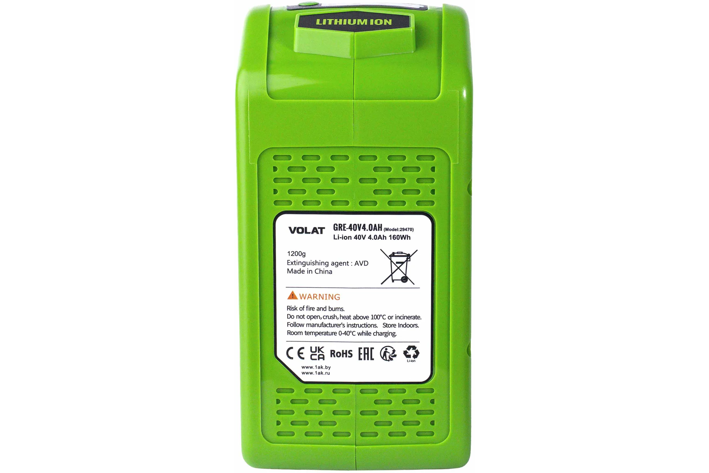 Аккумуляторная батарея VOLAT 40.0V 4.0AH (Li-ion) VT-GRE-40-4