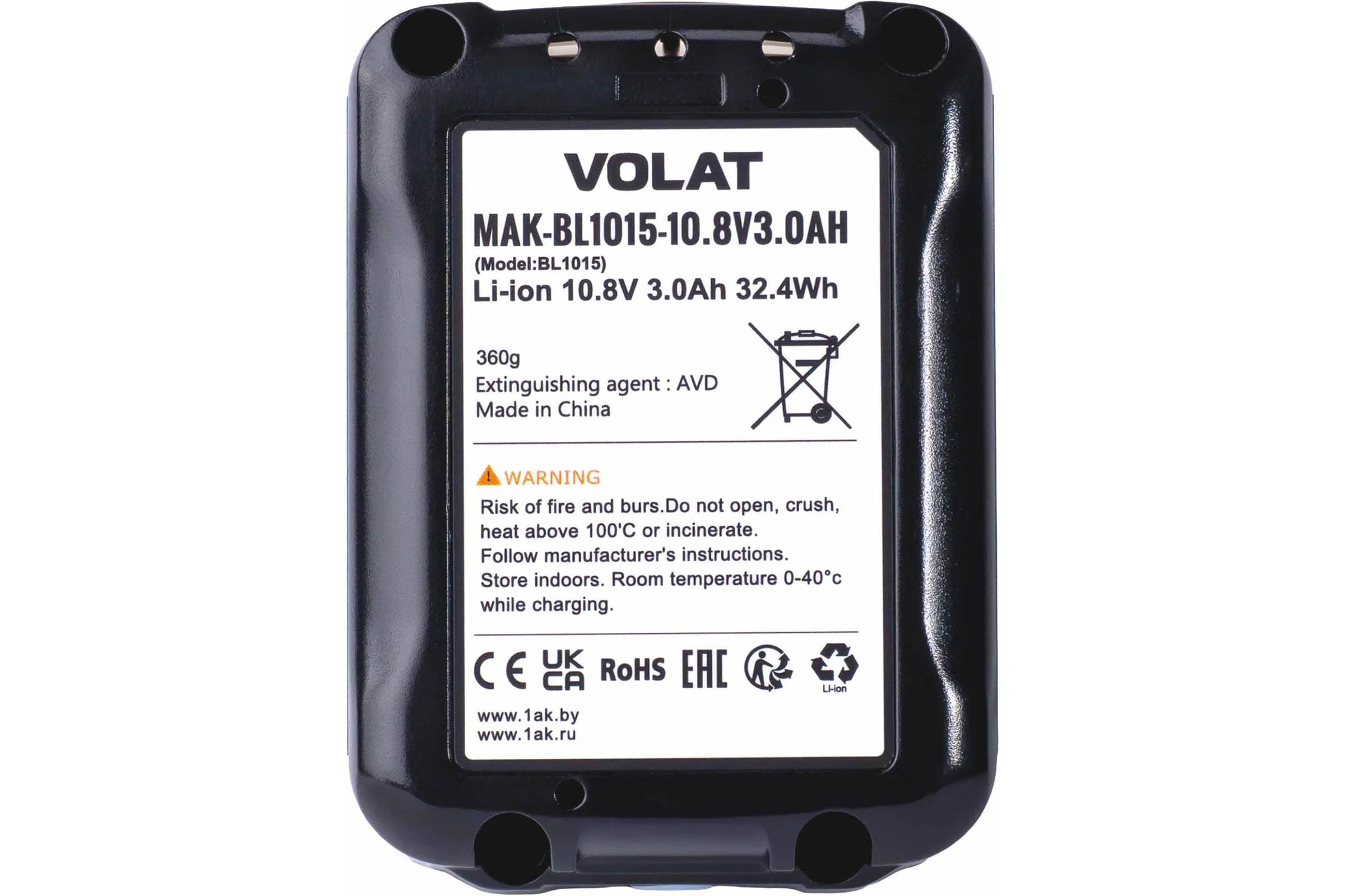 Аккумуляторная батарея VOLAT 10.8V 3.0AH (Li-ion) MAK-BL1015 VT-MAK-BL1015-3