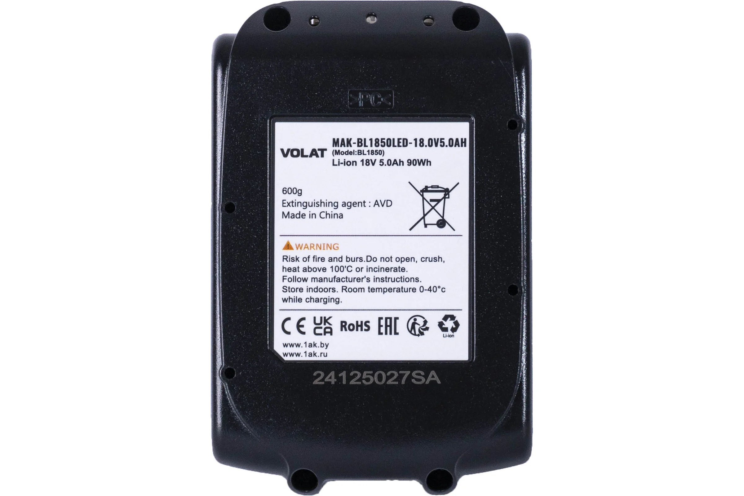 Аккумуляторная батарея VOLAT 18.0V 5.0AH (Li-ion) MAK-BL1850LED VT-MAK-BL1850LED-5