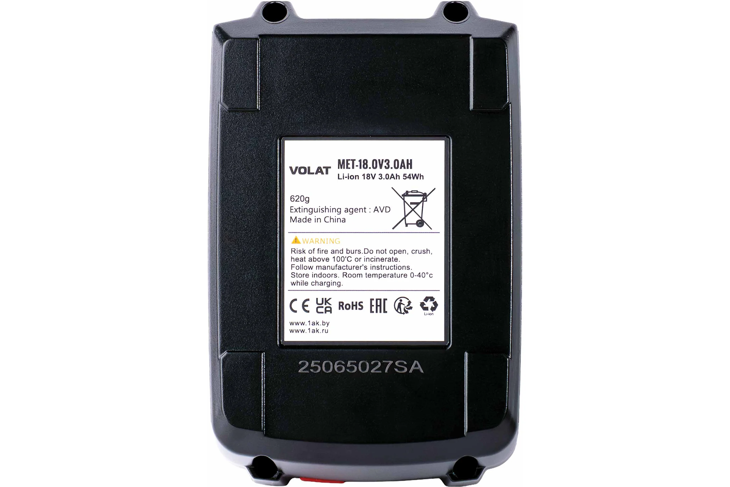 Аккумуляторная батарея VOLAT 18.0V 3.0Ah (Li-ion) VT-MET-18.0V3.0AH