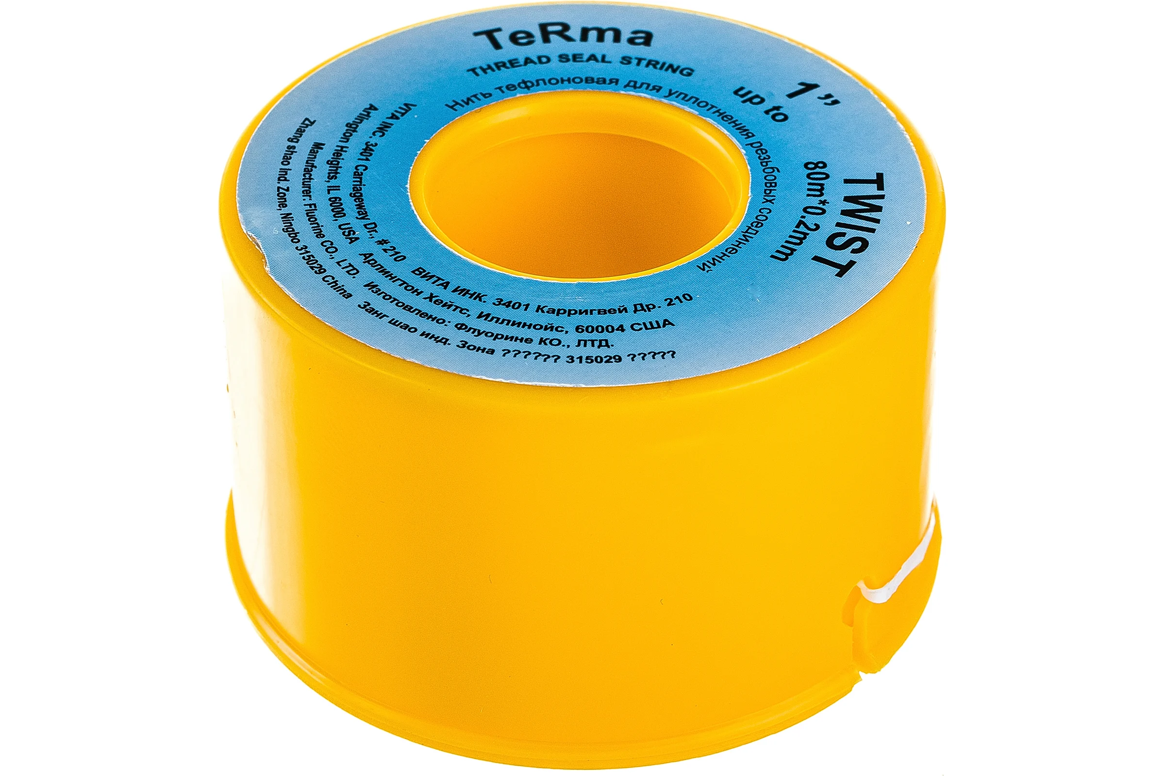 Тефлоновая нить для герметизации резьбы Terma 80м х 2мм х 0.2мм 26985