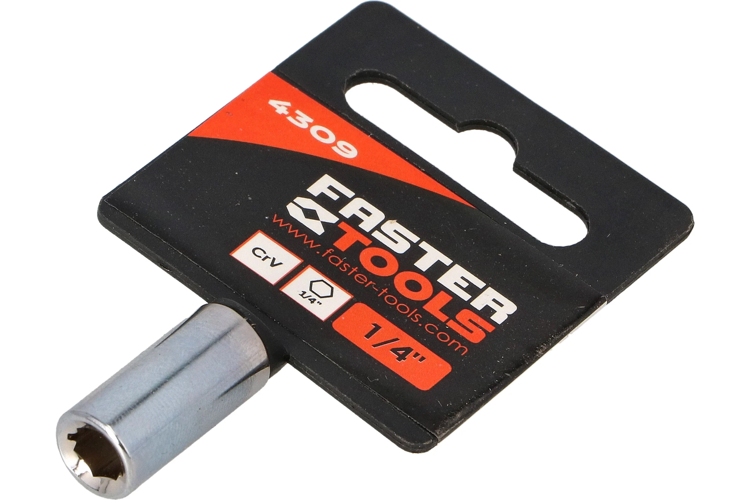 Переходник для бит FASTER TOOLS 1/4 квадрат - шестигранник 4309/ FT200-01