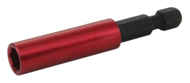 Адаптер для бит магнитный (10 шт; 60 мм; 1/4; красный; алюминий) Novocraft BH060AR14010
