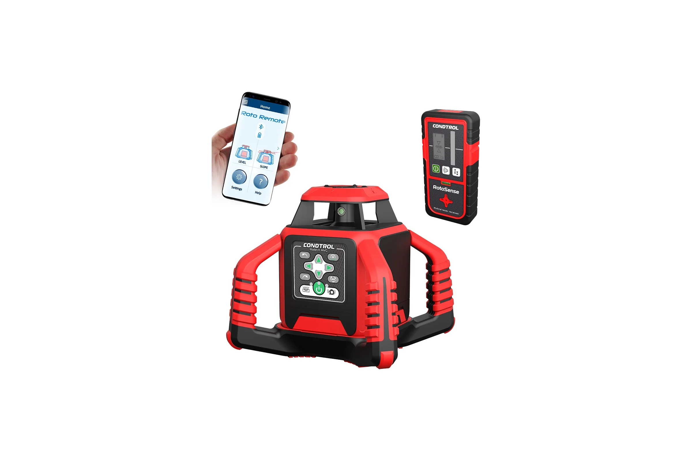 Ротационный лазерный нивелир Condtrol Rotech HVG, 400 метров 1-002-103