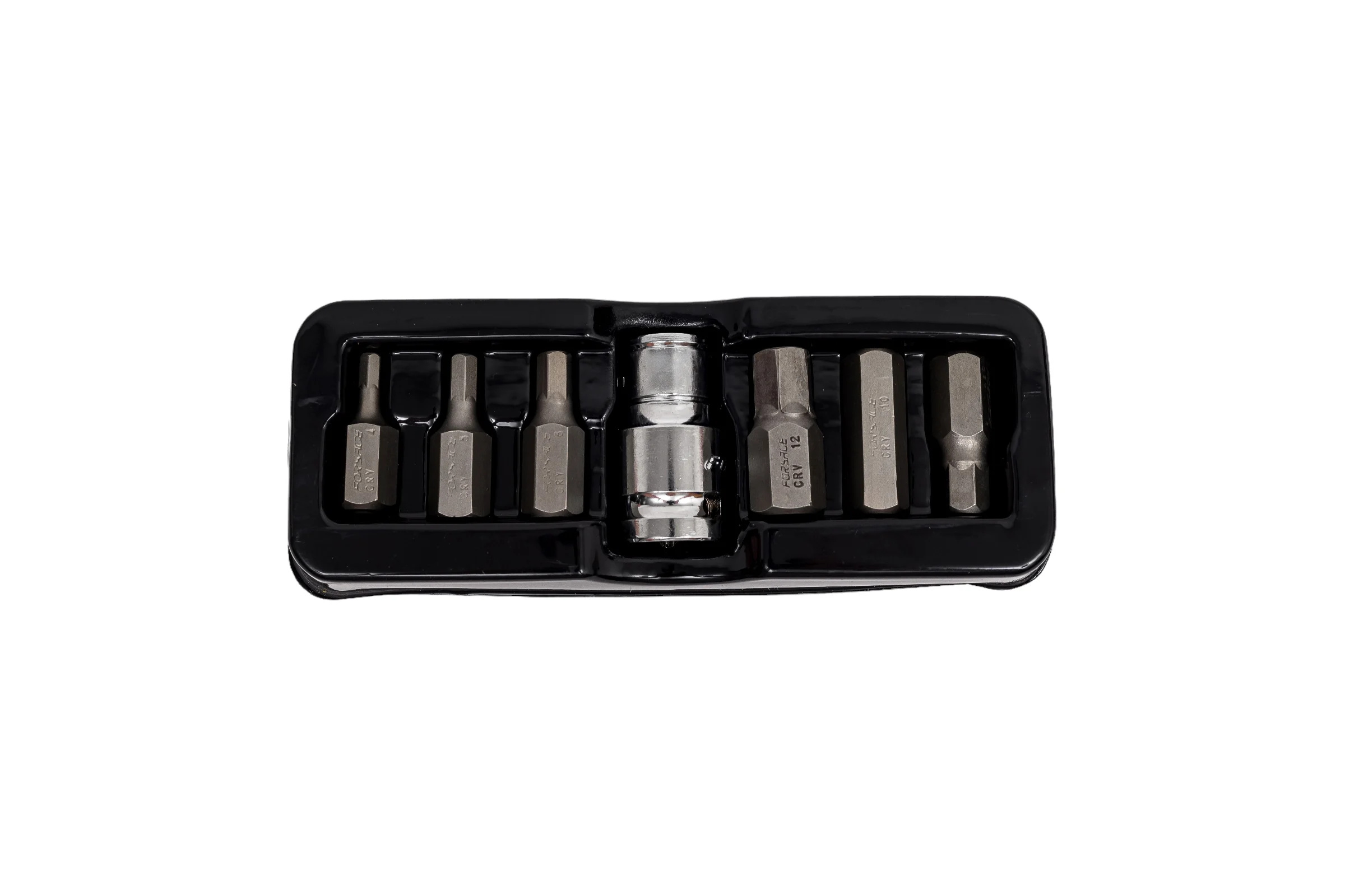 Набор бит HEX с битодержателем Forsage 7пр.1/2", в ложементе F-4075(27203)