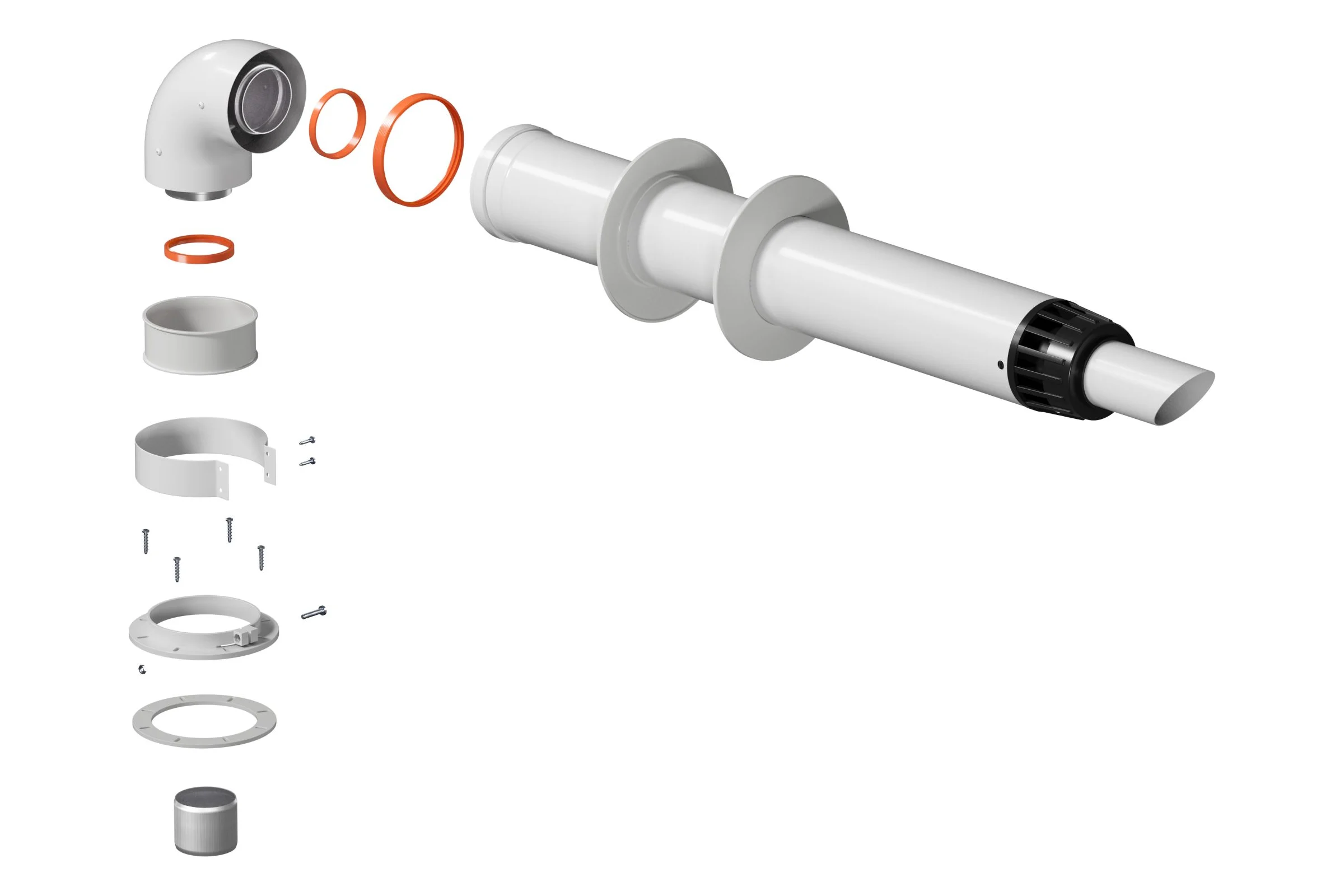 Комплект дымохода OKSELER СТАНДАРТУНИВЕРСАЛЬНЫЙ 60/100 - 900мм (кроме Immergas и Navien Deluxe 75/100 стар.) oks00069