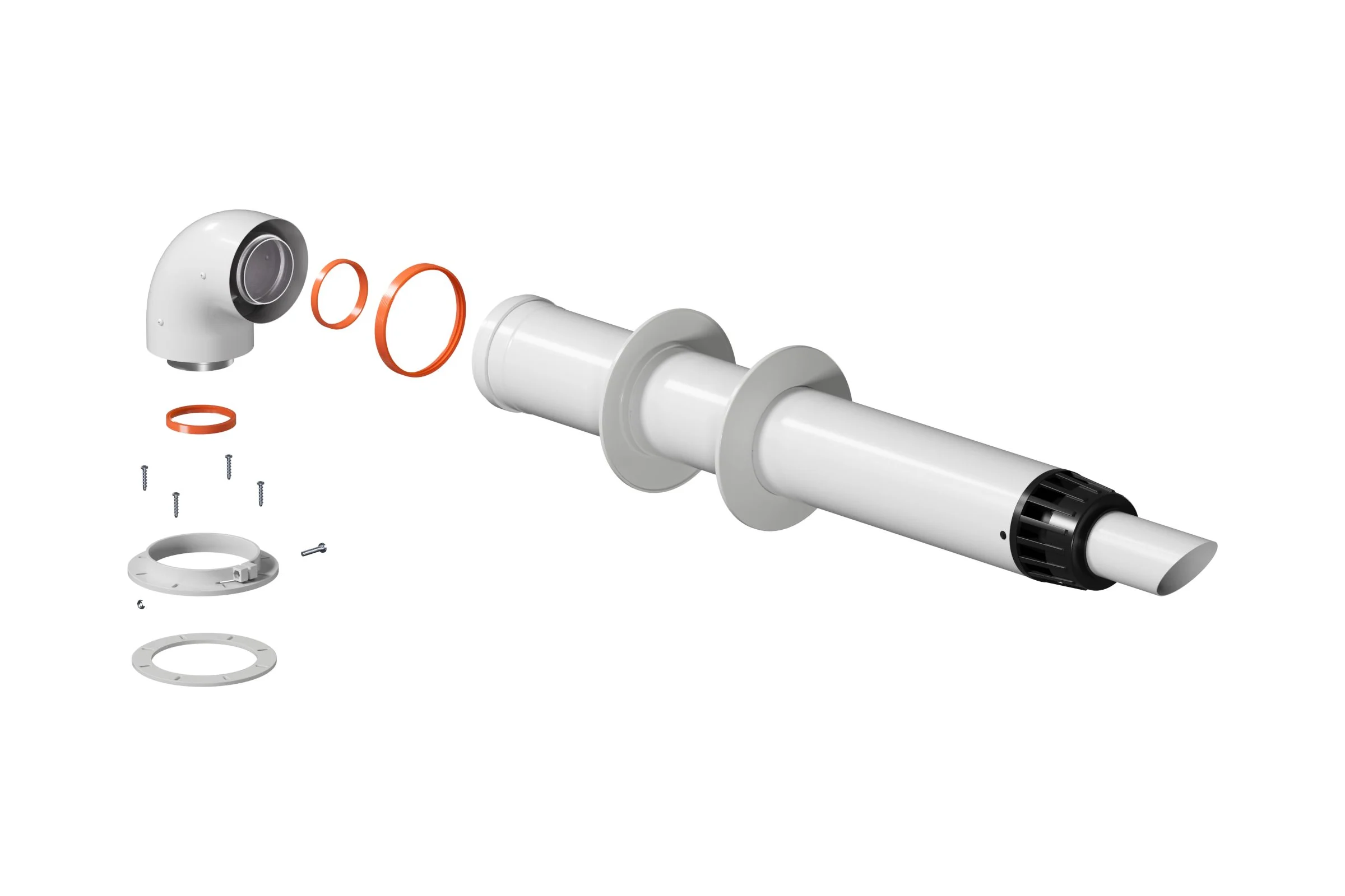 Комплект дымохода OKSELER АНТИЛЕД 60/100 - 1000мм (Bosch, Buderus, Navien S/C/E, Baxi ECO Nova/Classic, Fon oks00046