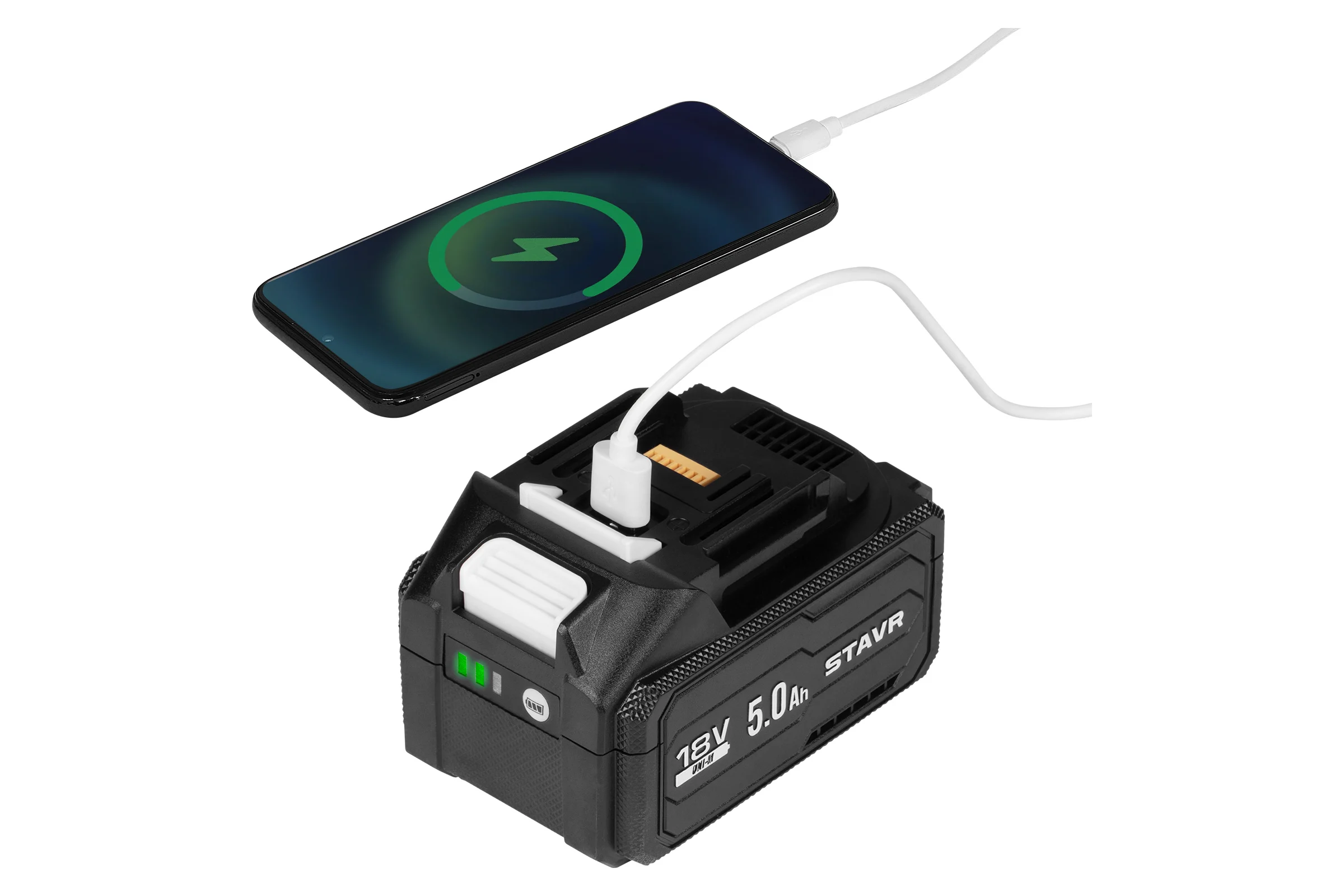 Аккумулятор Ставр 5.0 Ач с USB, 18V UNI-M STAVR SB 18-5-USB 9090218017