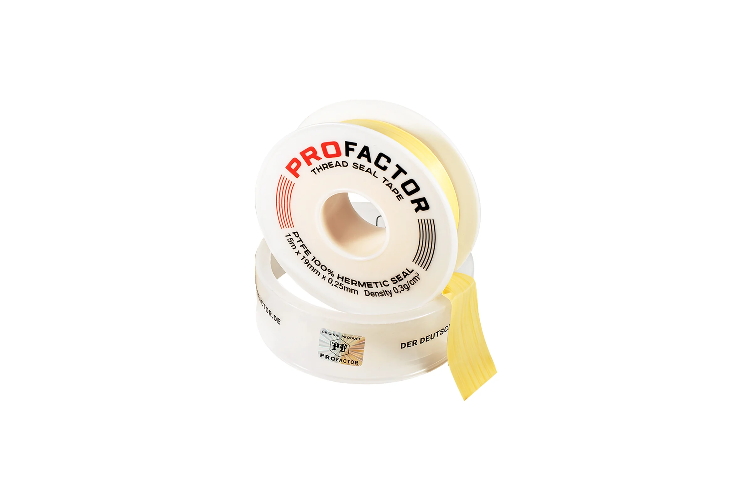 ФУМ лента PROFACTOR PF Professional желтая Ф85 мм 19мм х 0,25мм х 15м PF FE 531