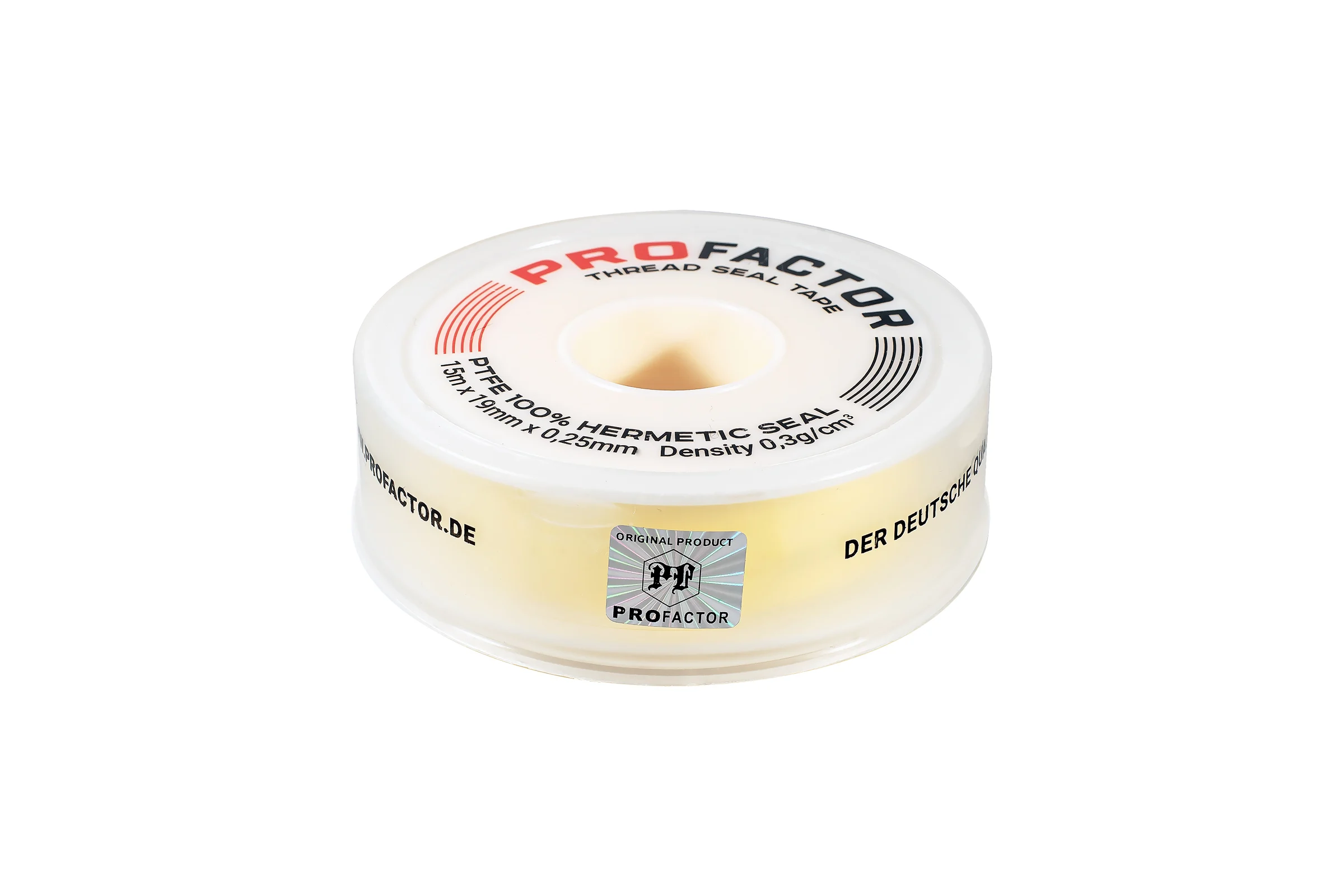 ФУМ лента PROFACTOR PF Professional желтая Ф85 мм 19мм х 0,25мм х 15м PF FE 531