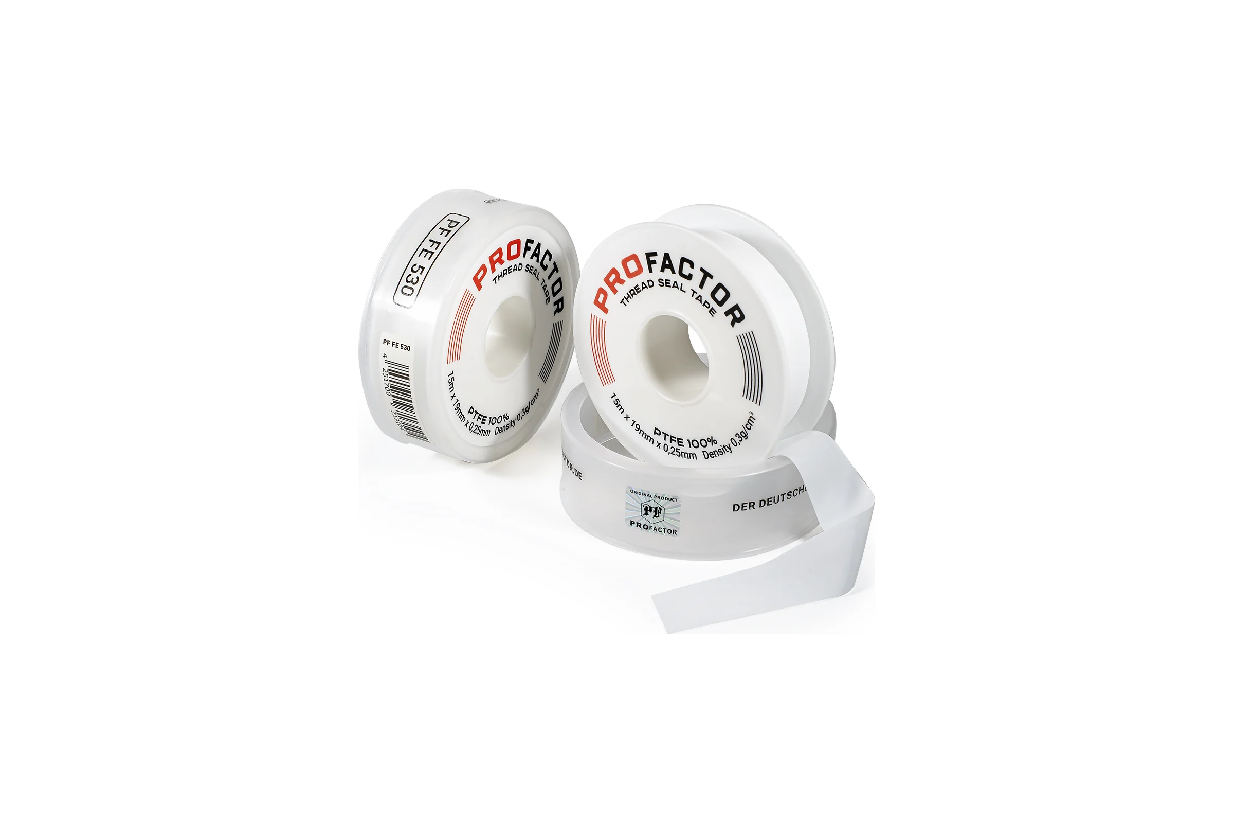 ФУМ лента PROFACTOR PF Professional белая Ф85 мм 19мм х 0,25мм х 15м PF FE 530