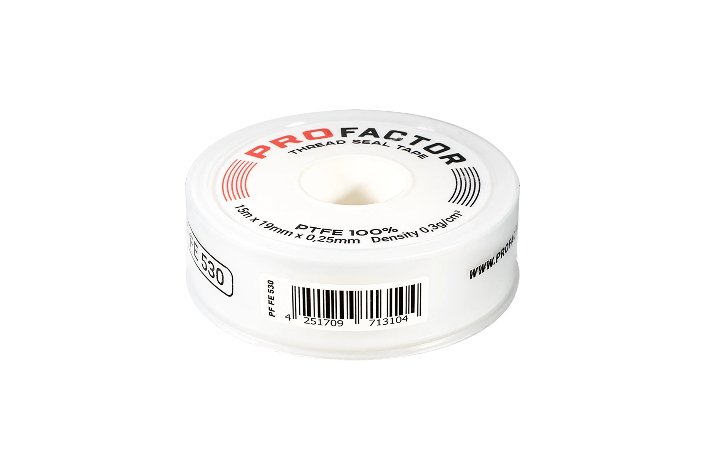 ФУМ лента PROFACTOR PF Professional белая Ф85 мм 19мм х 0,25мм х 15м PF FE 530