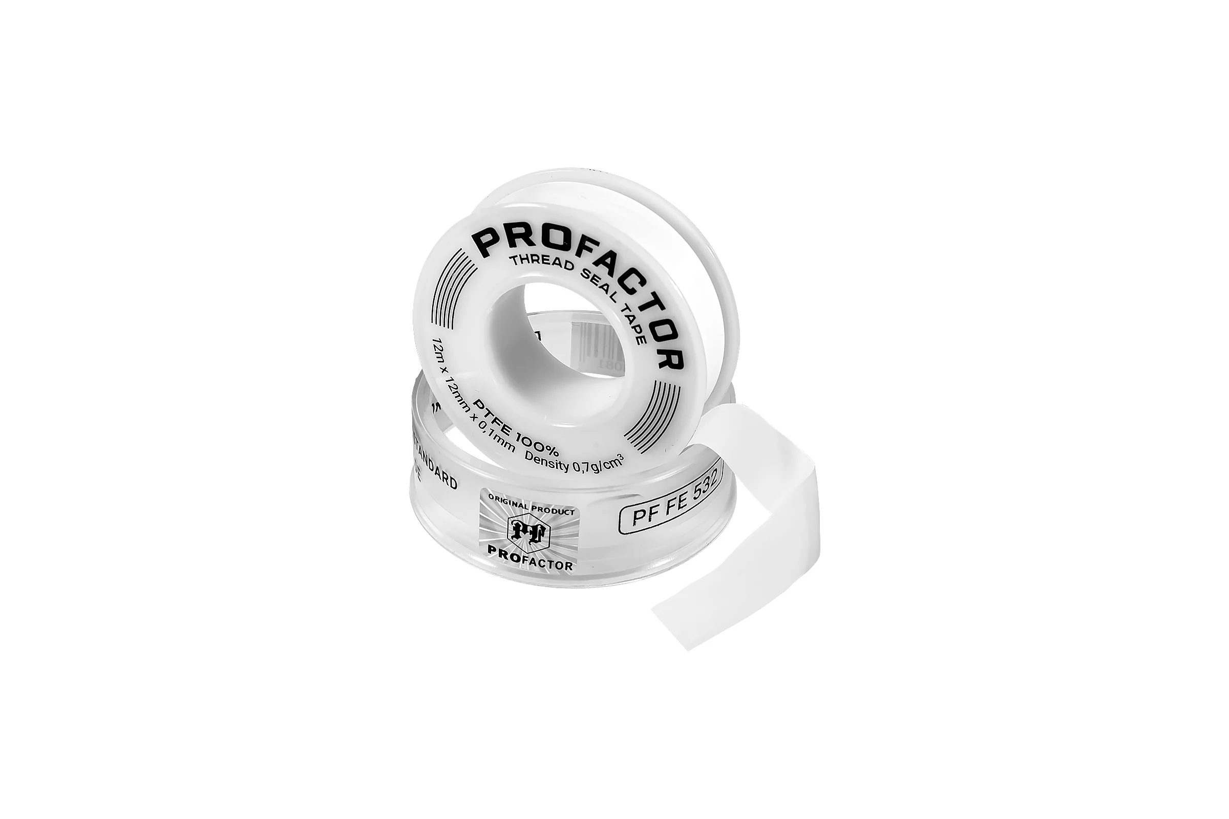 ФУМ лента PROFACTOR PF Professional белая Ф55 мм 12мм х 0,1мм х 12м PF FE 532