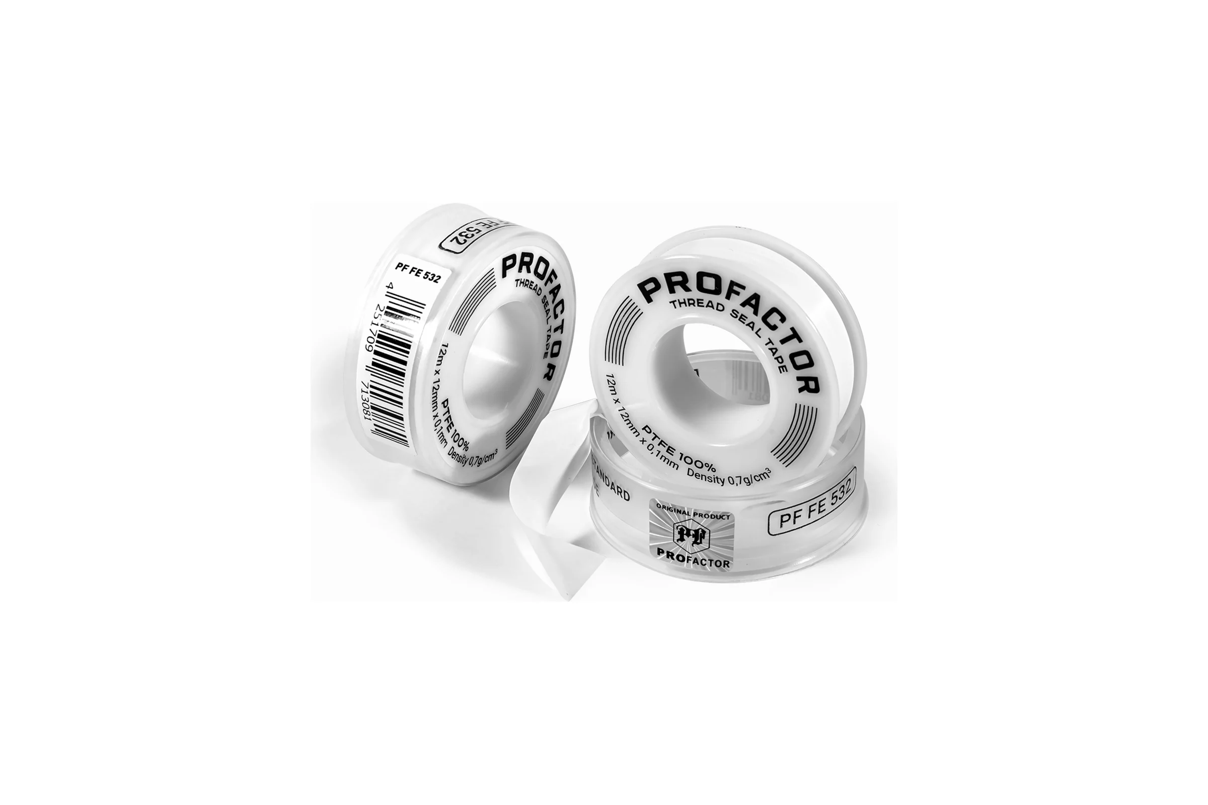 ФУМ лента PROFACTOR PF Professional белая Ф55 мм 12мм х 0,1мм х 12м PF FE 532