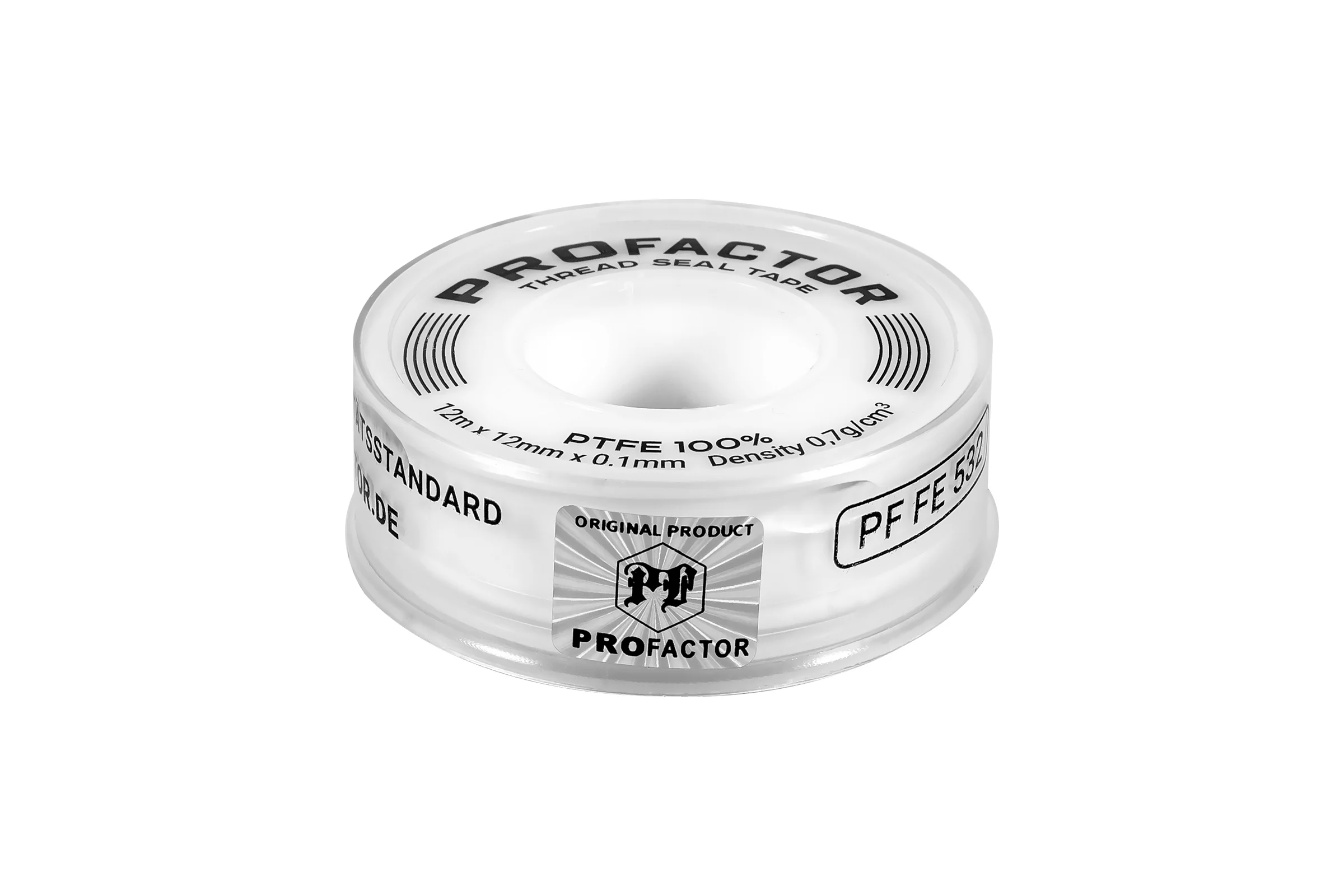 ФУМ лента PROFACTOR PF Professional белая Ф55 мм 12мм х 0,1мм х 12м PF FE 532