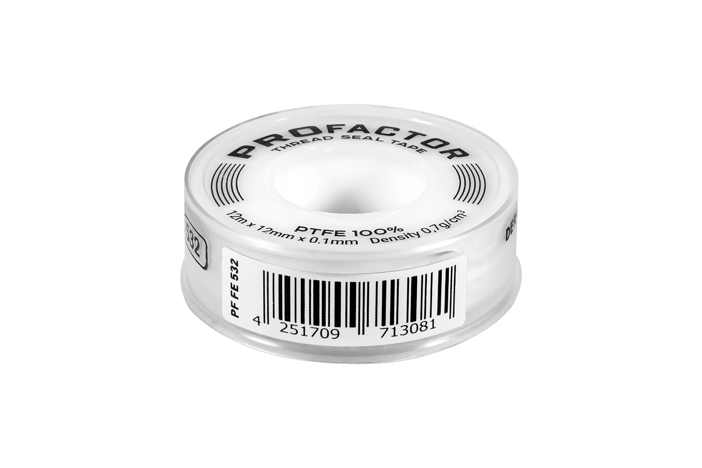 ФУМ лента PROFACTOR PF Professional белая Ф55 мм 12мм х 0,1мм х 12м PF FE 532