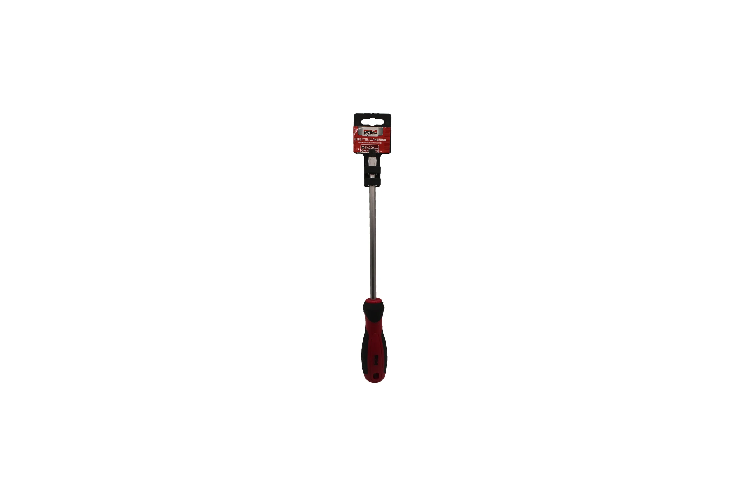 Шлицевая отвертка REDMARK 8х200 мм c двухкомпонентной рукояткой RM80721