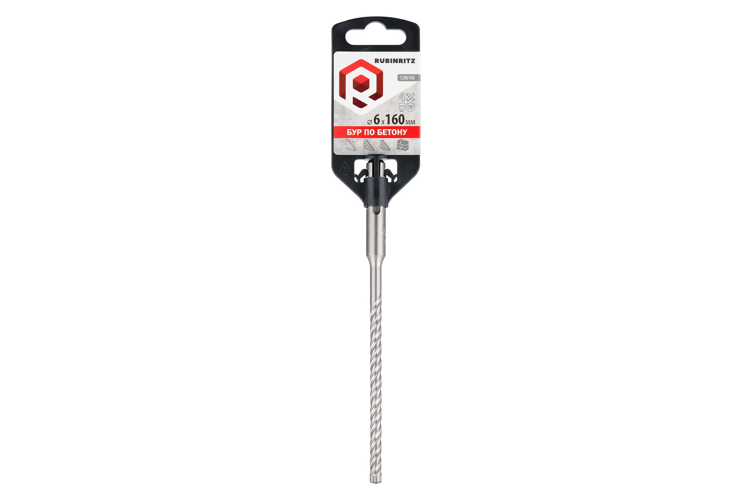 Бур Rubinritz SDS+ 4 Solid Quadro TOP 6x160 1206160