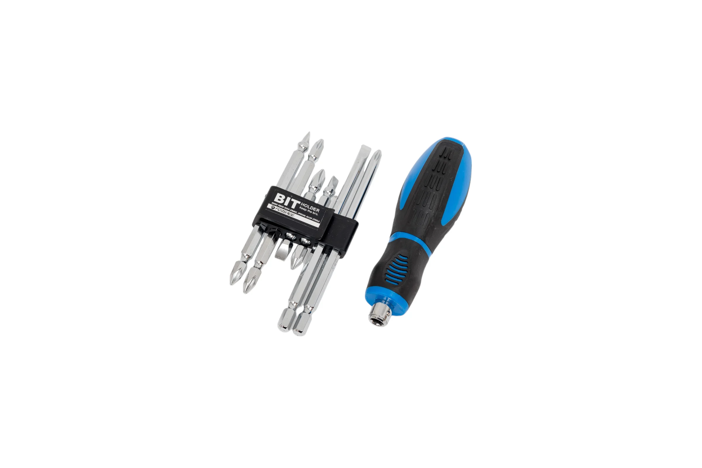 Отвертка-держатель Forsage переставная с комплектом бит 7пр.на блистере 25946 F-2074B