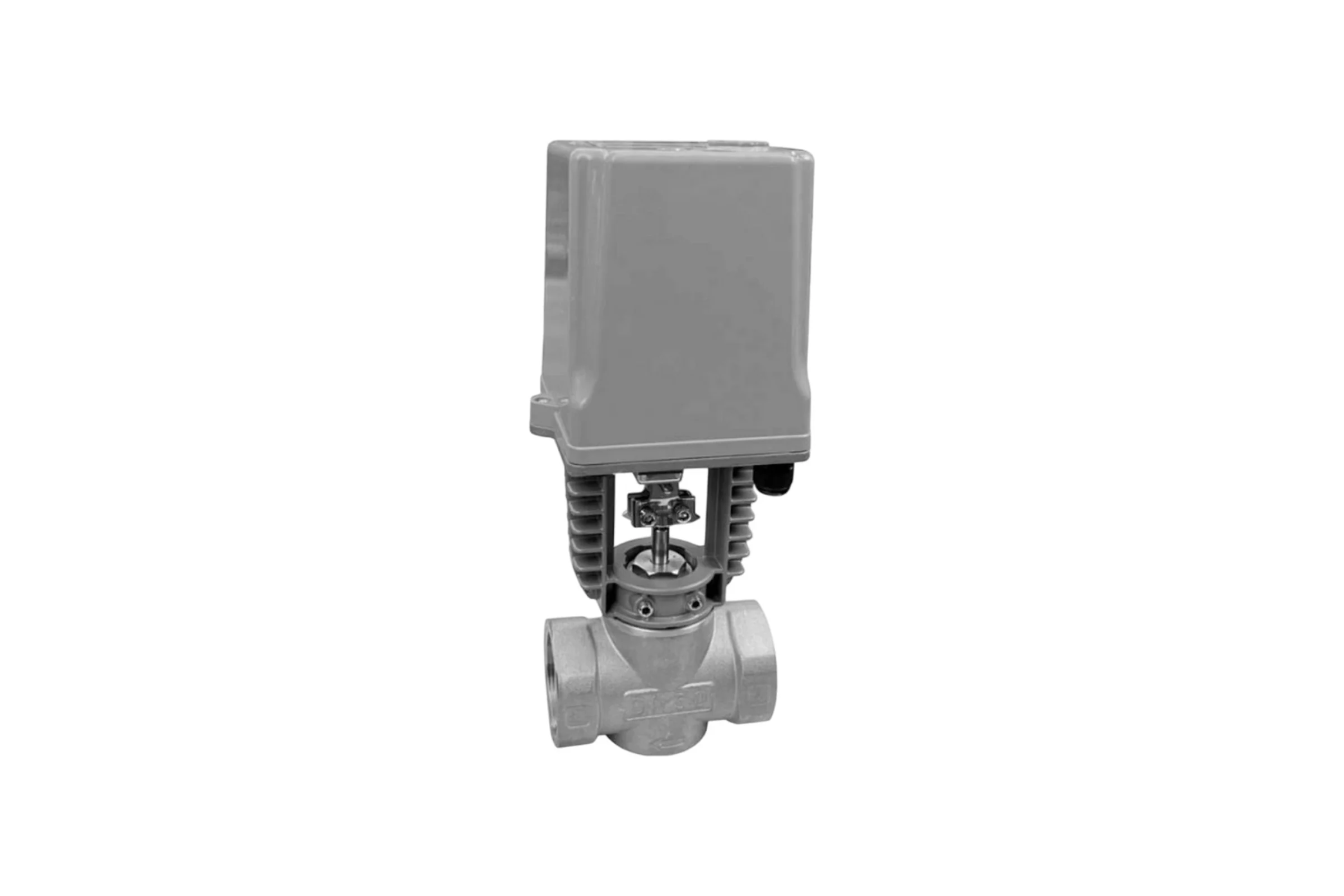 Клапан регулирующий 2-ходовой DN.ru 25нж945нж 304-M-LED-T 1/2 Ду15 Ру25 Kvs4 с электроприводом DAV-130-1500/35-22-24В-IP54 D230-11114
