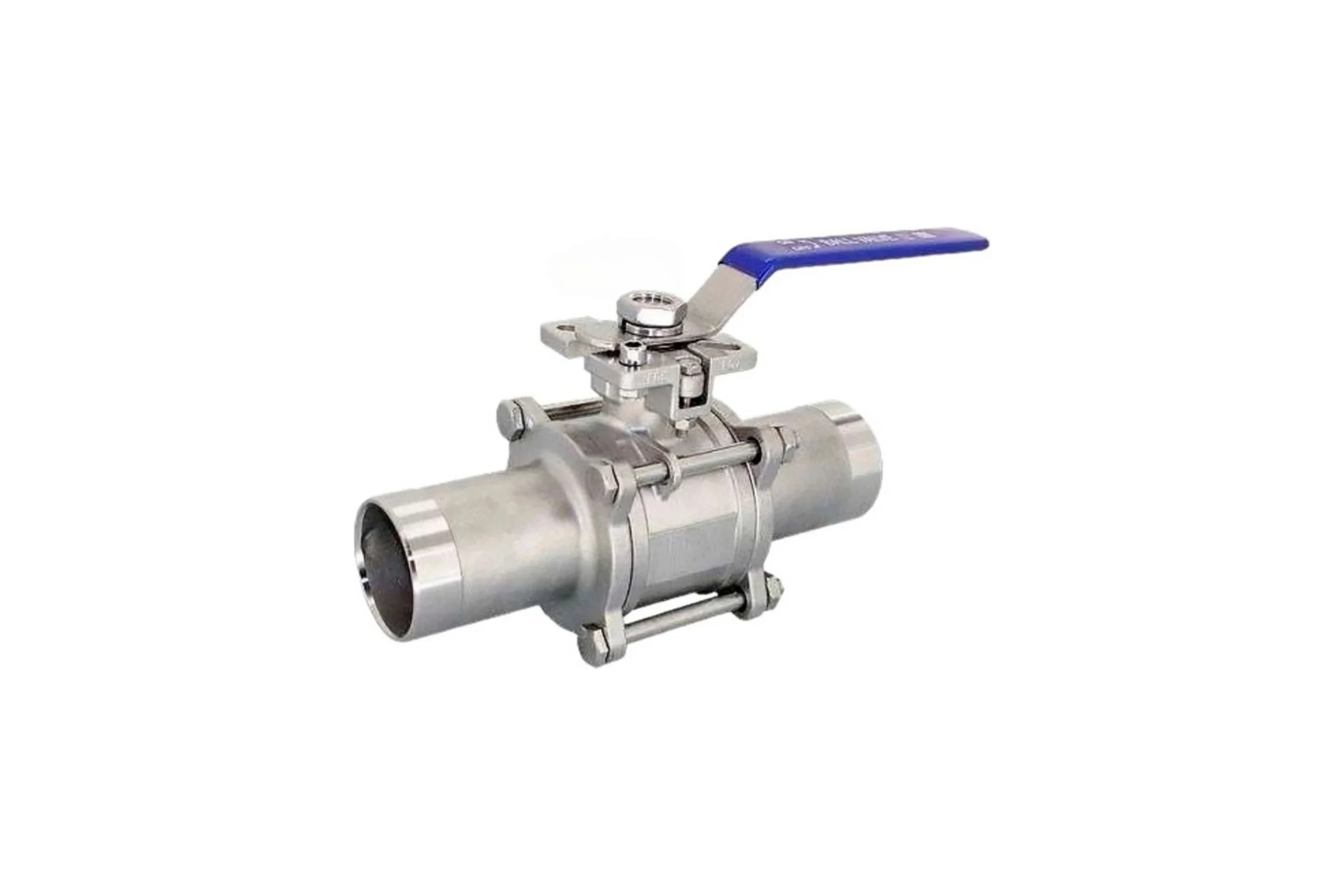 Кран шаровой DN.ru 304-304-PTFE-W-ISO-H Ду125 Ру16 полнопроходной, 3-составной, под приварку, с рукояткой D160-53634