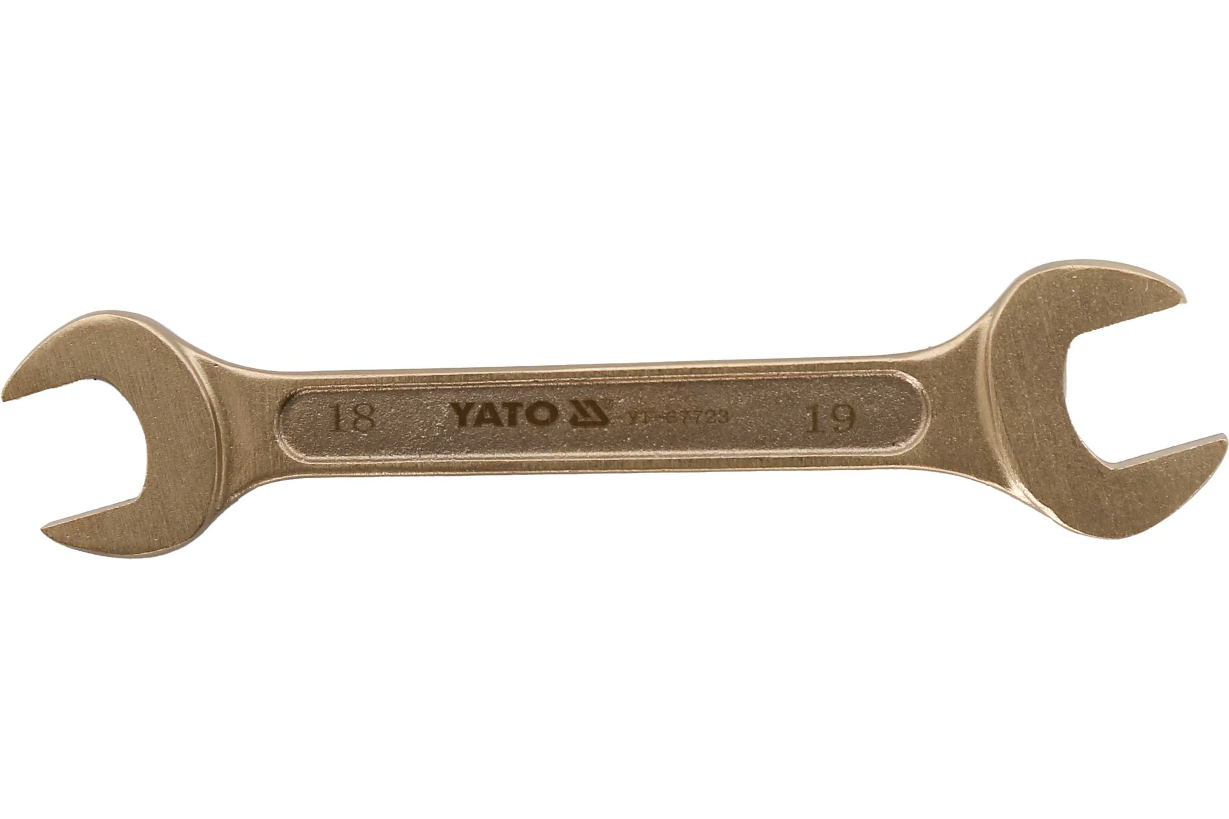 Ключ рожковый искробезопасный YATO 18X19мм AL-CU YT-67723