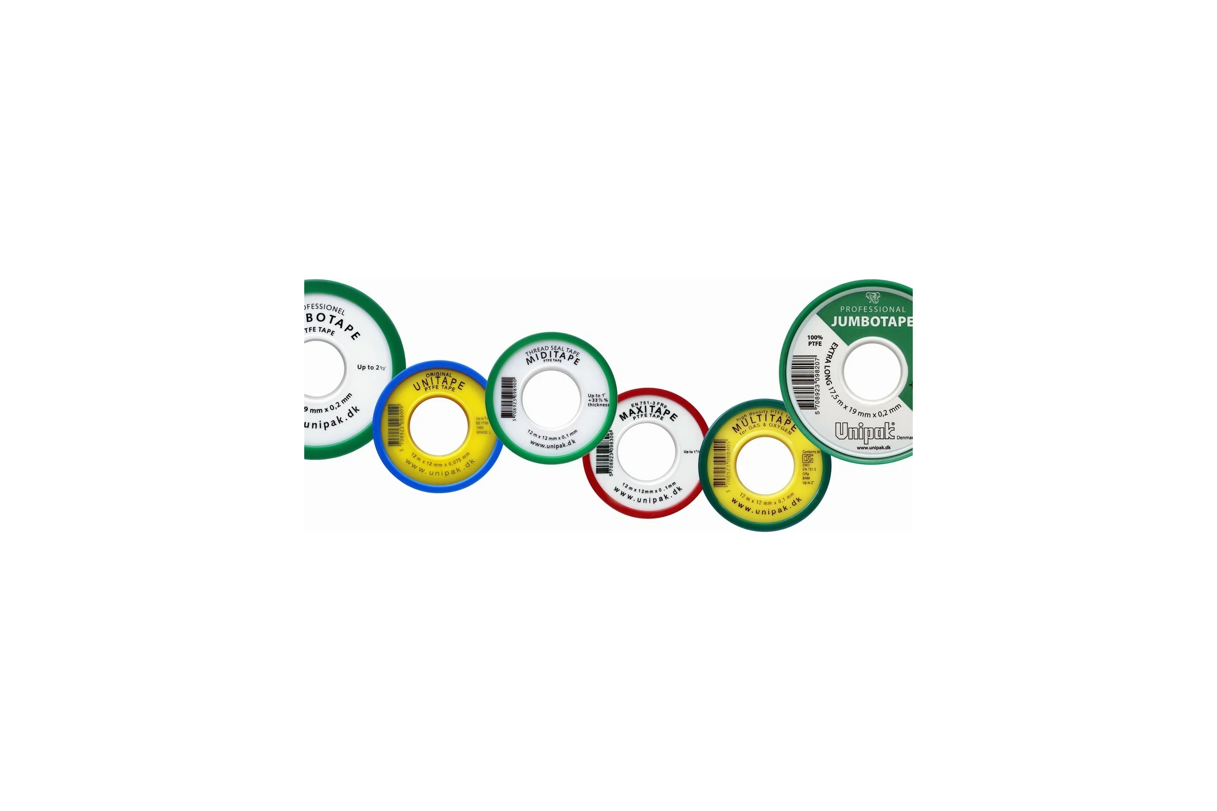 Лента для газа Unipak MULTITAPE 12 м х 12 мм х 0,1 мм, HD 1 г/см3 1000600