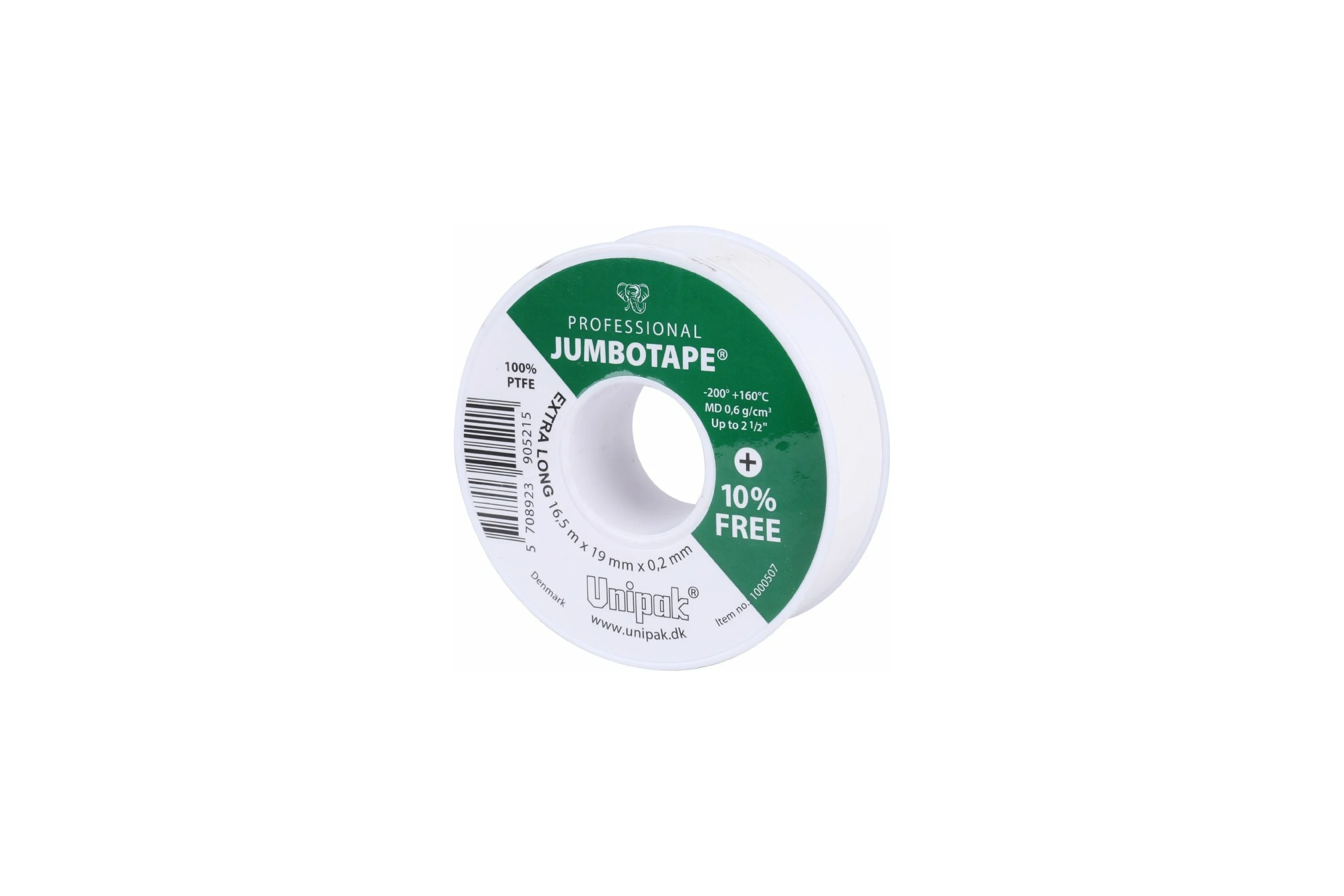 Лента Unipak JUMBOTAPE 16,5 м х 19 мм х 0,2 мм, MD 0,6 г/см3, зел. упак. 1000507
