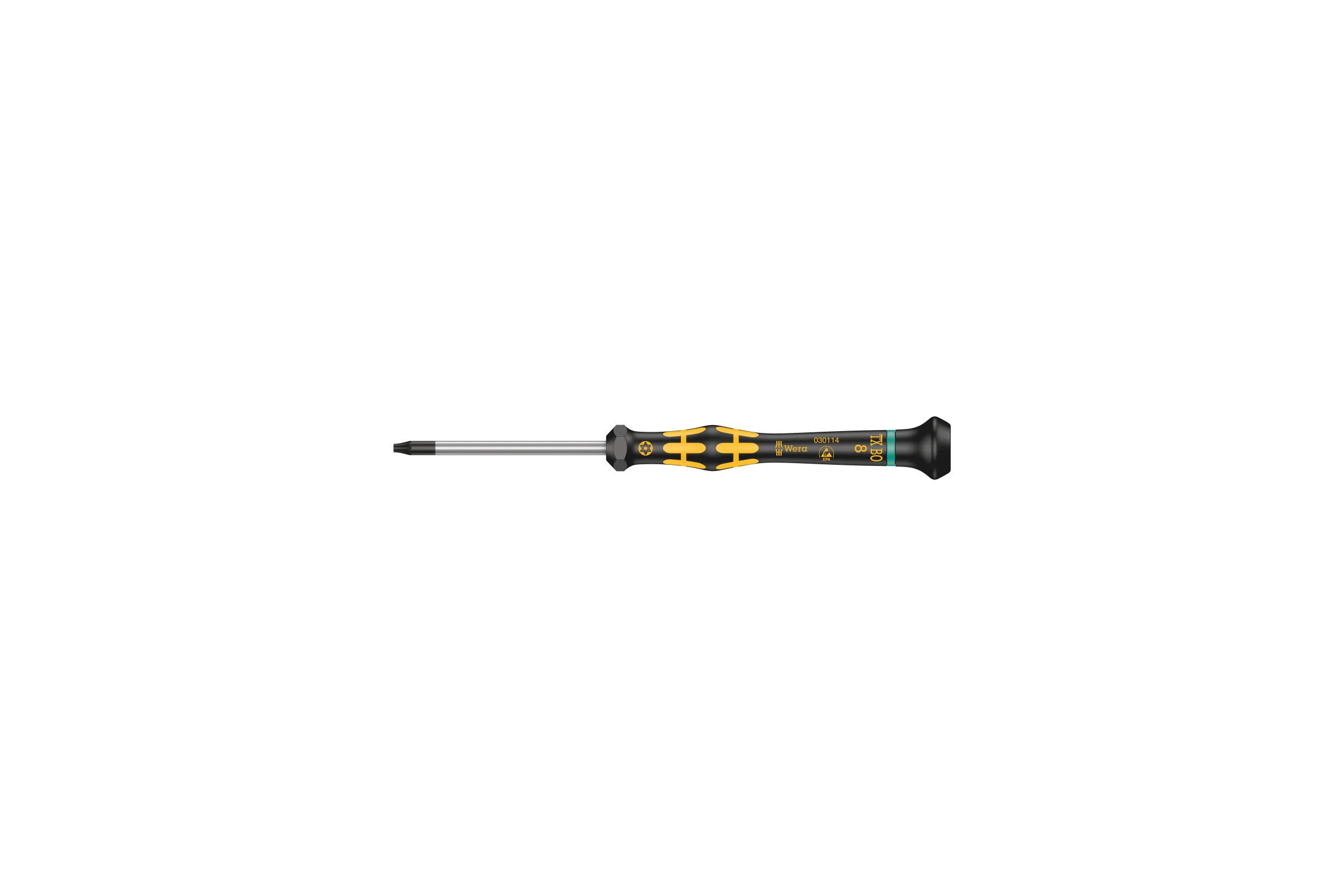 Антистатическая отвертка WERA 1567 TORX BO ESD Kraftform Micro, TX8х60 мм, WE-030114